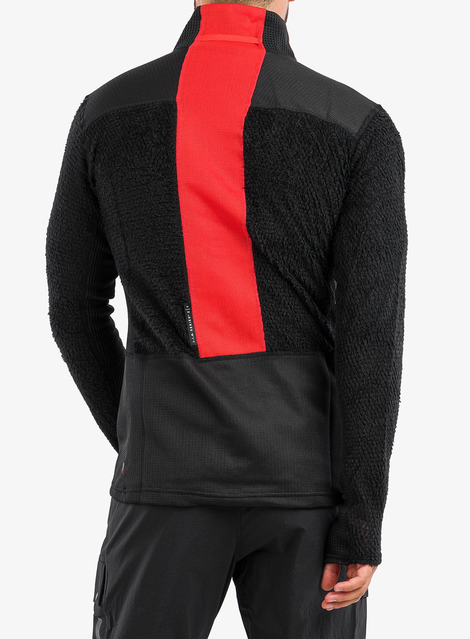 Dukserica od flisa Haglofs L.I.M ZT Sync 2 Mid Jacket - true black/zenith red