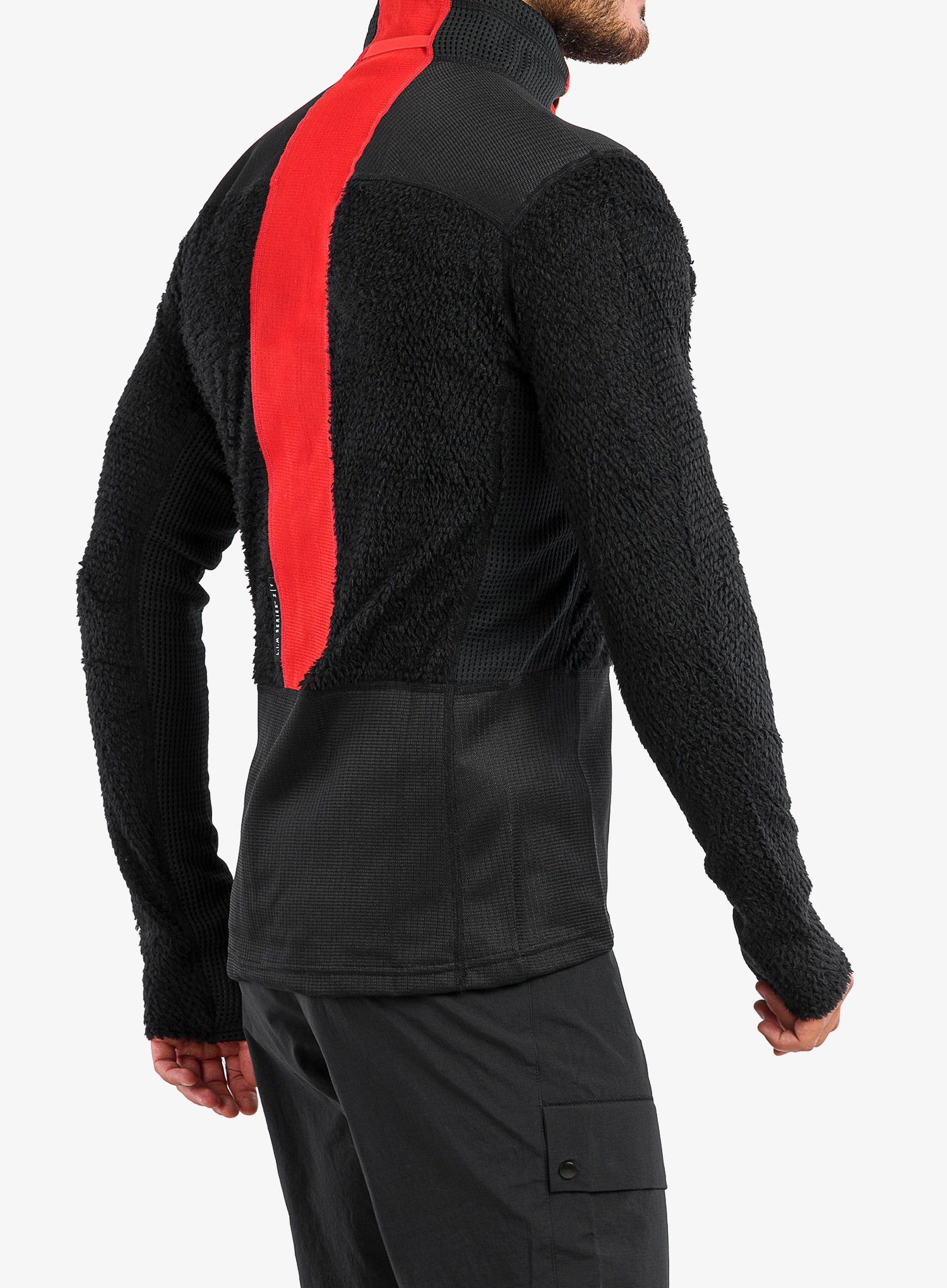 Dukserica od flisa Haglofs L.I.M ZT Sync 2 Mid Jacket - true black/zenith red
