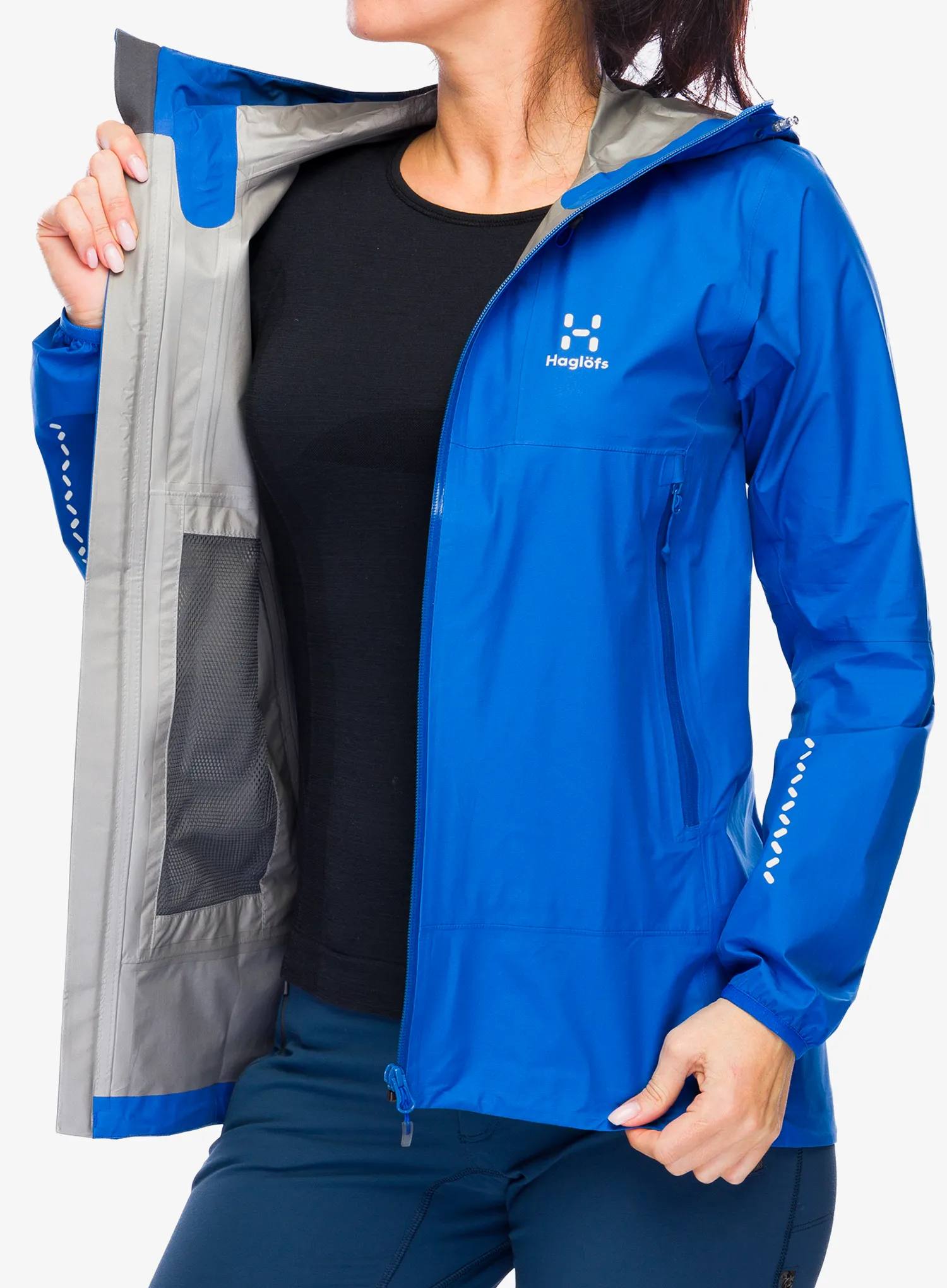 Ženska jakna s membranom Haglofs L.I.M GTX Jacket - electric blue