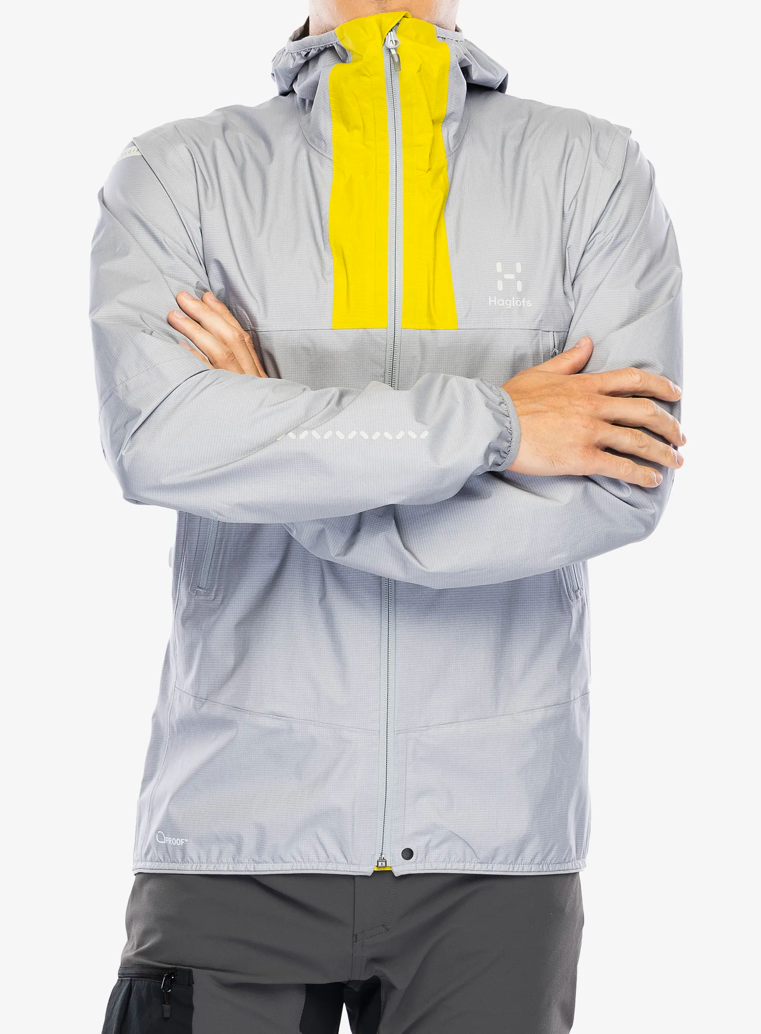 Kišna jakna Haglofs L.I.M Proof Jacket - concrete/aurora