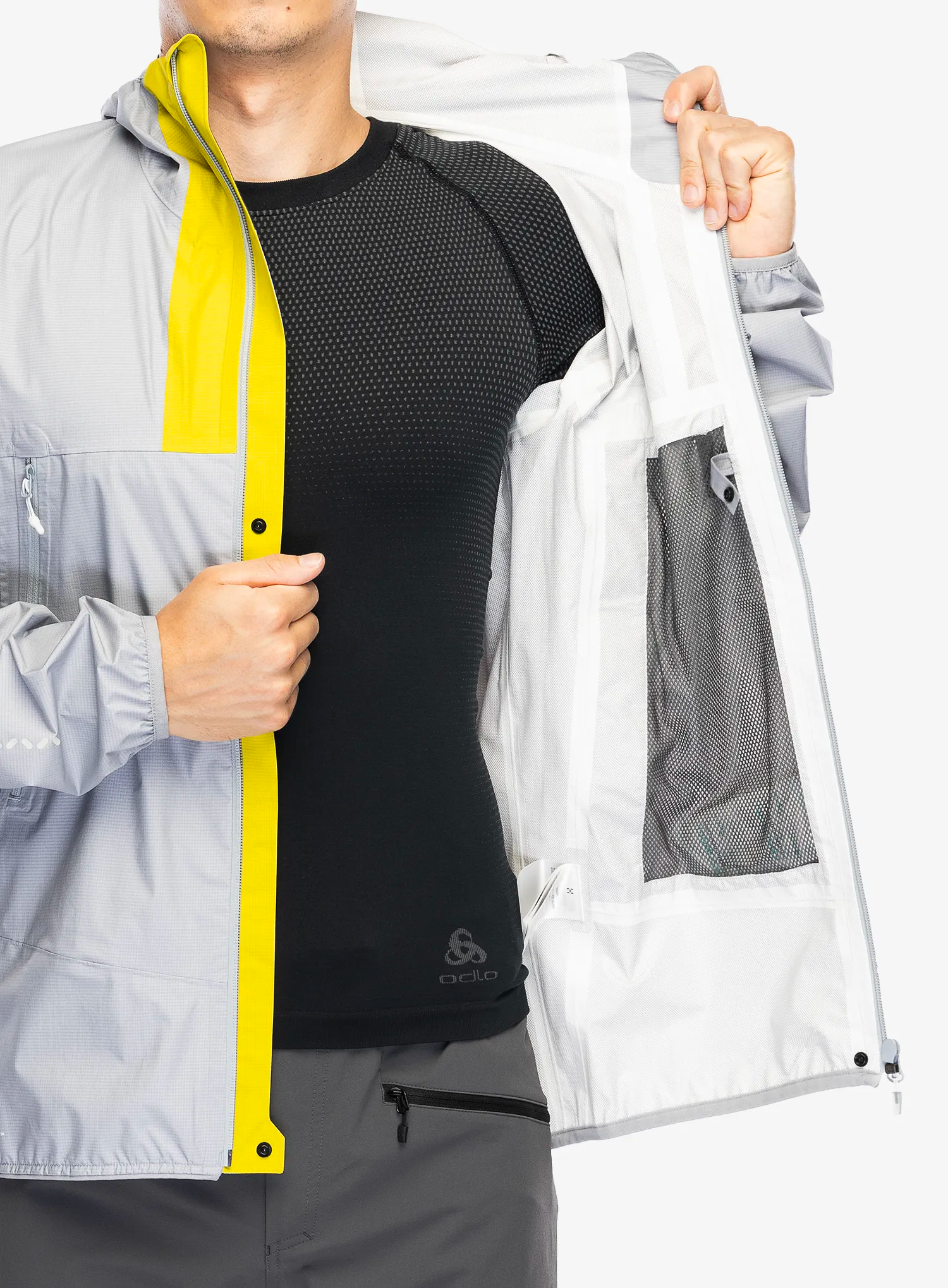 Kišna jakna Haglofs L.I.M Proof Jacket - concrete/aurora