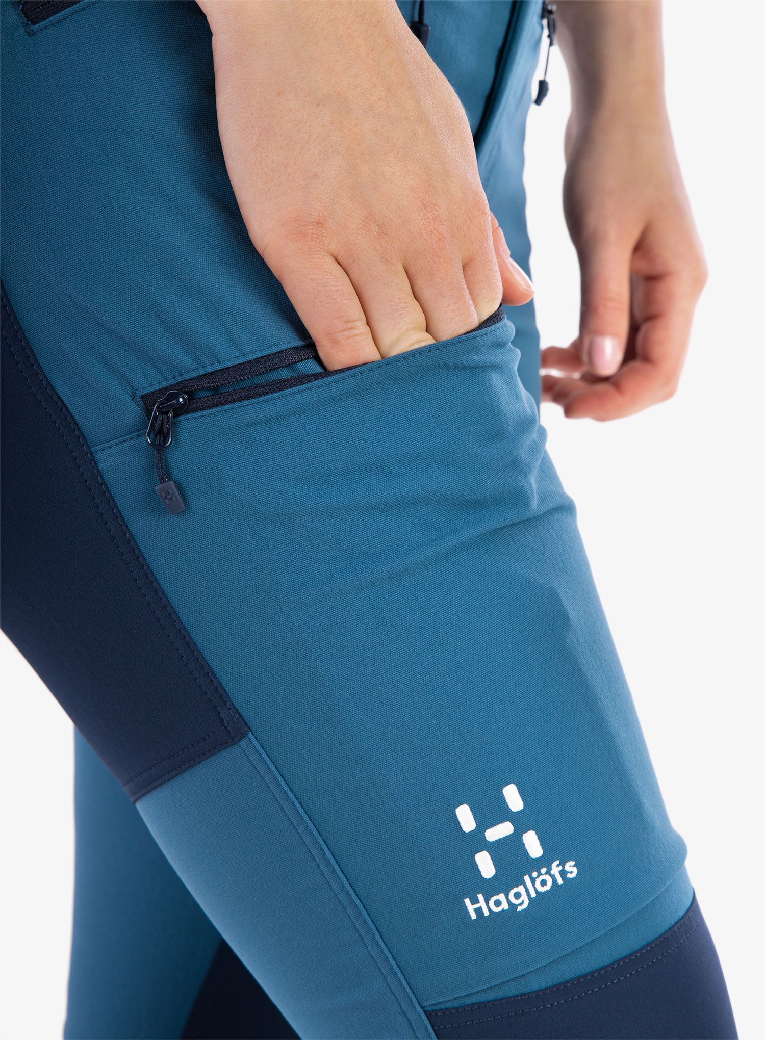 Ženske hlače za planinu Haglofs Mid Slim Pant - dark ocean/tarn blue