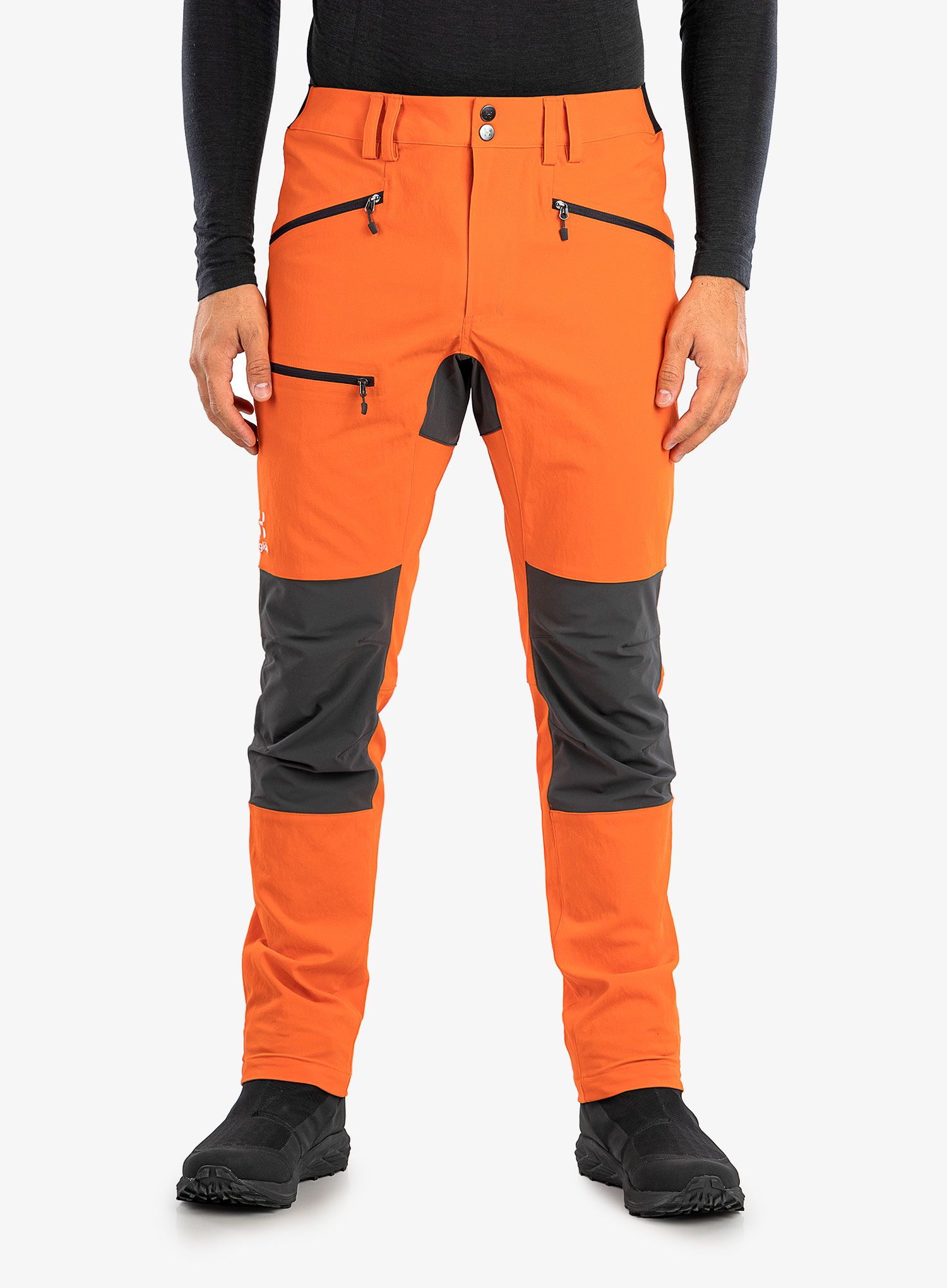 Muške trekking hlače Haglofs Mid Slim Pant - flame orange/magnetite