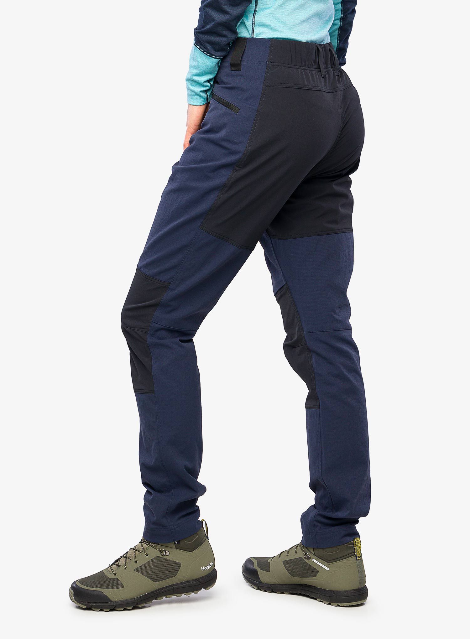 Ženske trekking hlače Haglofs Mid Slim Pant - tarn blue/true black