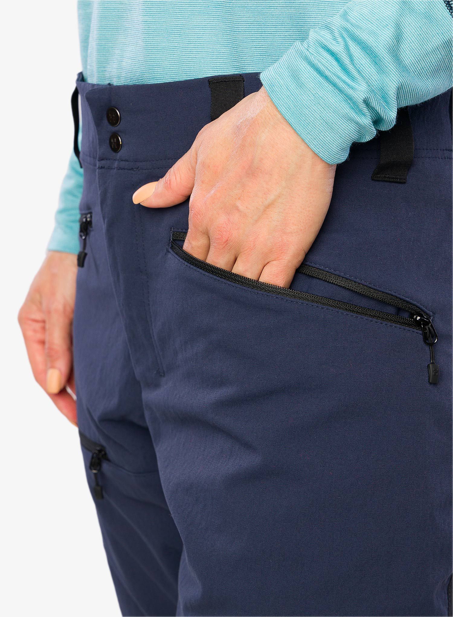 Ženske trekking hlače Haglofs Mid Slim Pant - tarn blue/true black