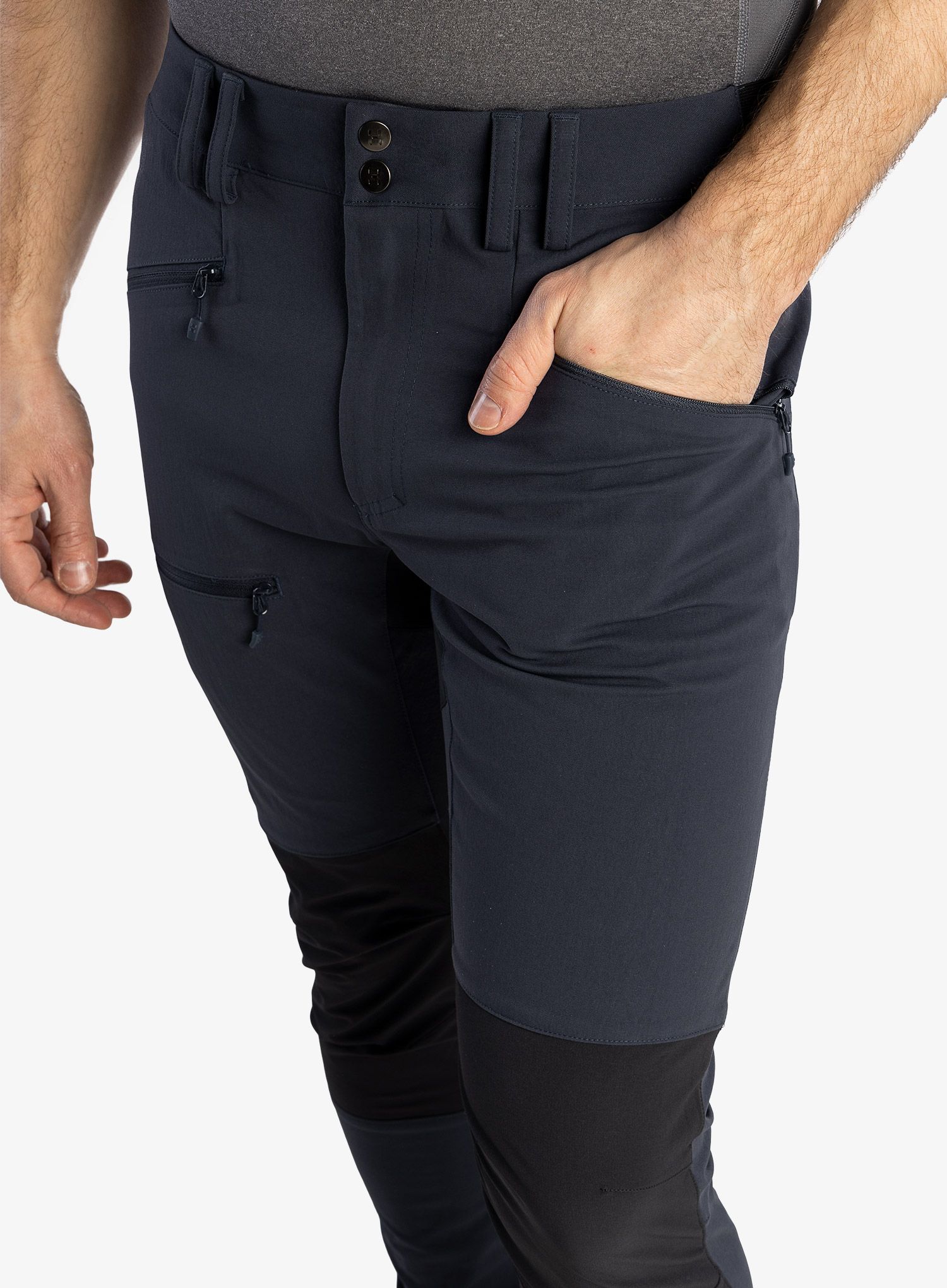 Planinske hlače Haglofs Mid Slim Pant - tarn blue/true black