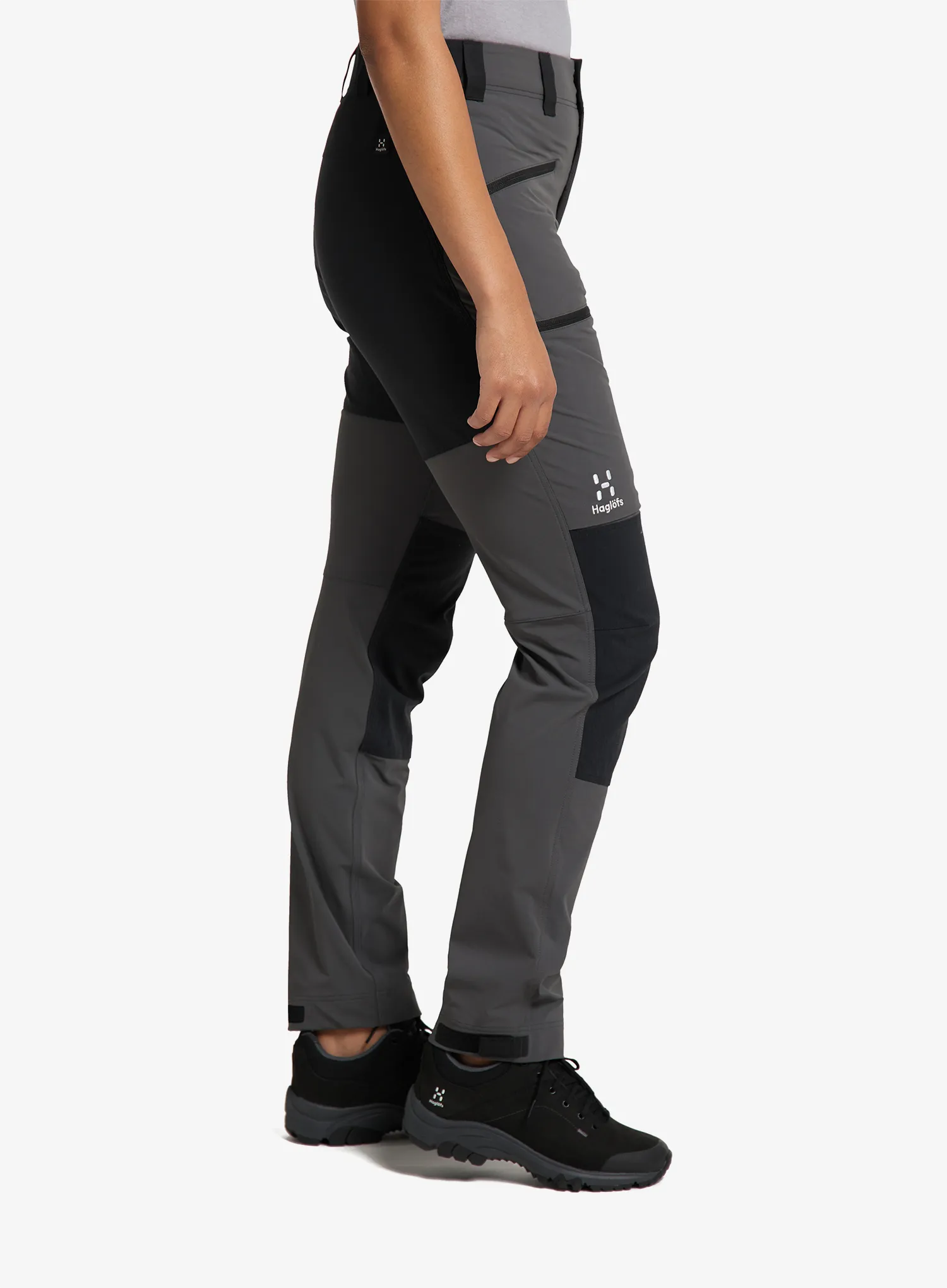Ženske trekking hlače Haglofs Mid Standard Pant - magnetite/true black