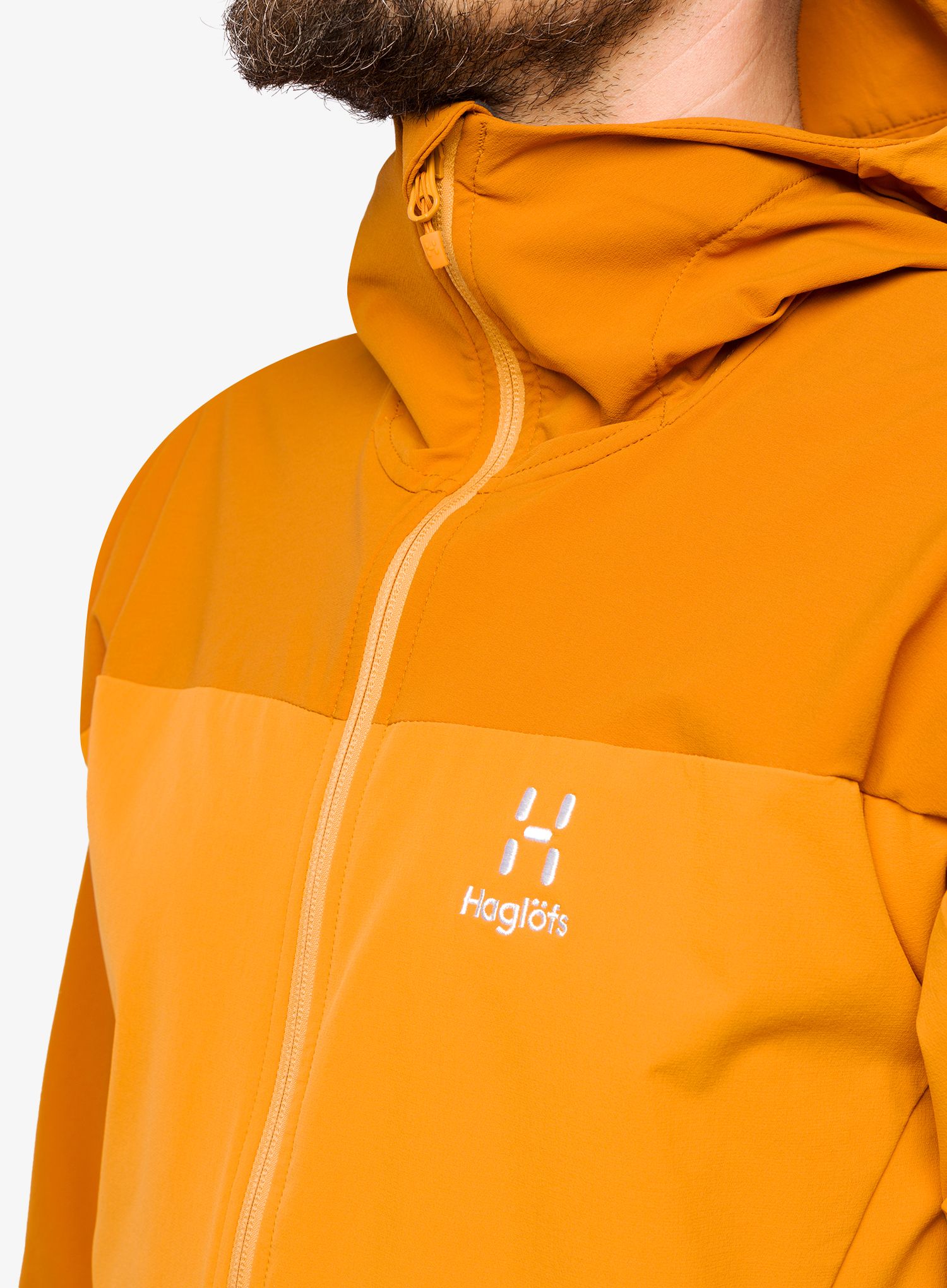 Softshell jakna Haglofs Moran Softshell Hood - desert yellow/golden brown