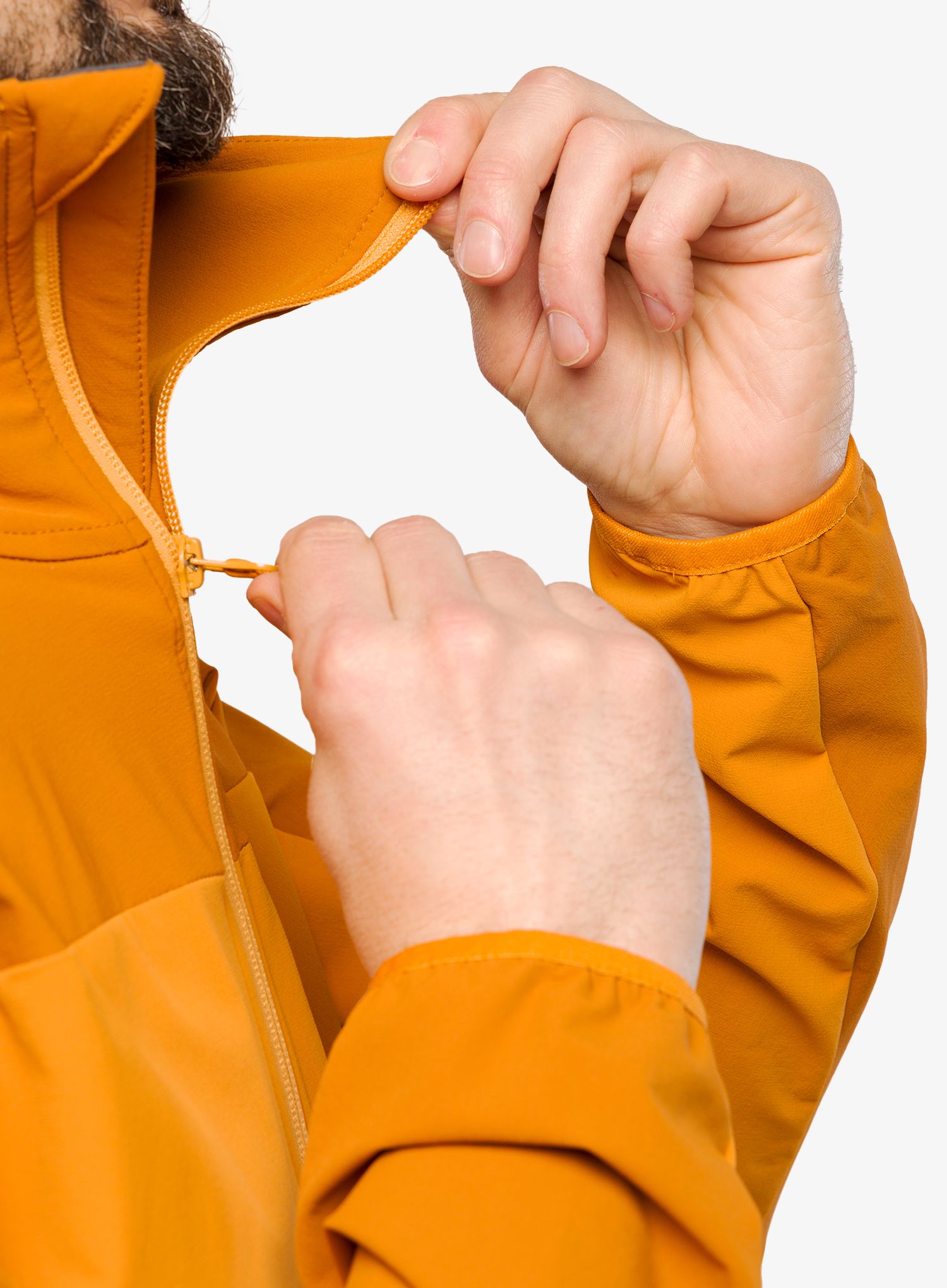 Softshell jakna Haglofs Moran Softshell Hood - desert yellow/golden brown