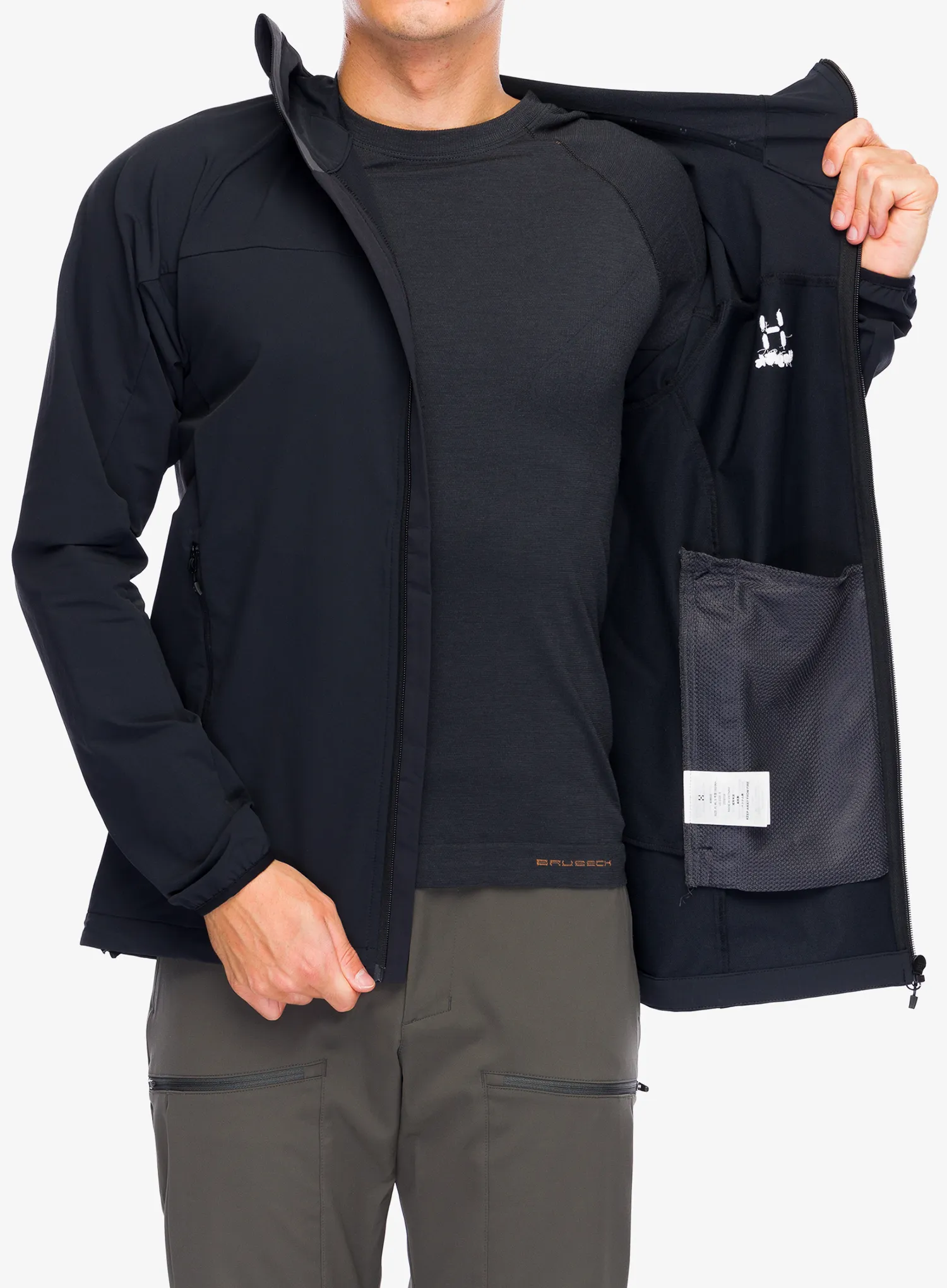 Softshell jakna Haglofs Moran Softshell Hood - true black
