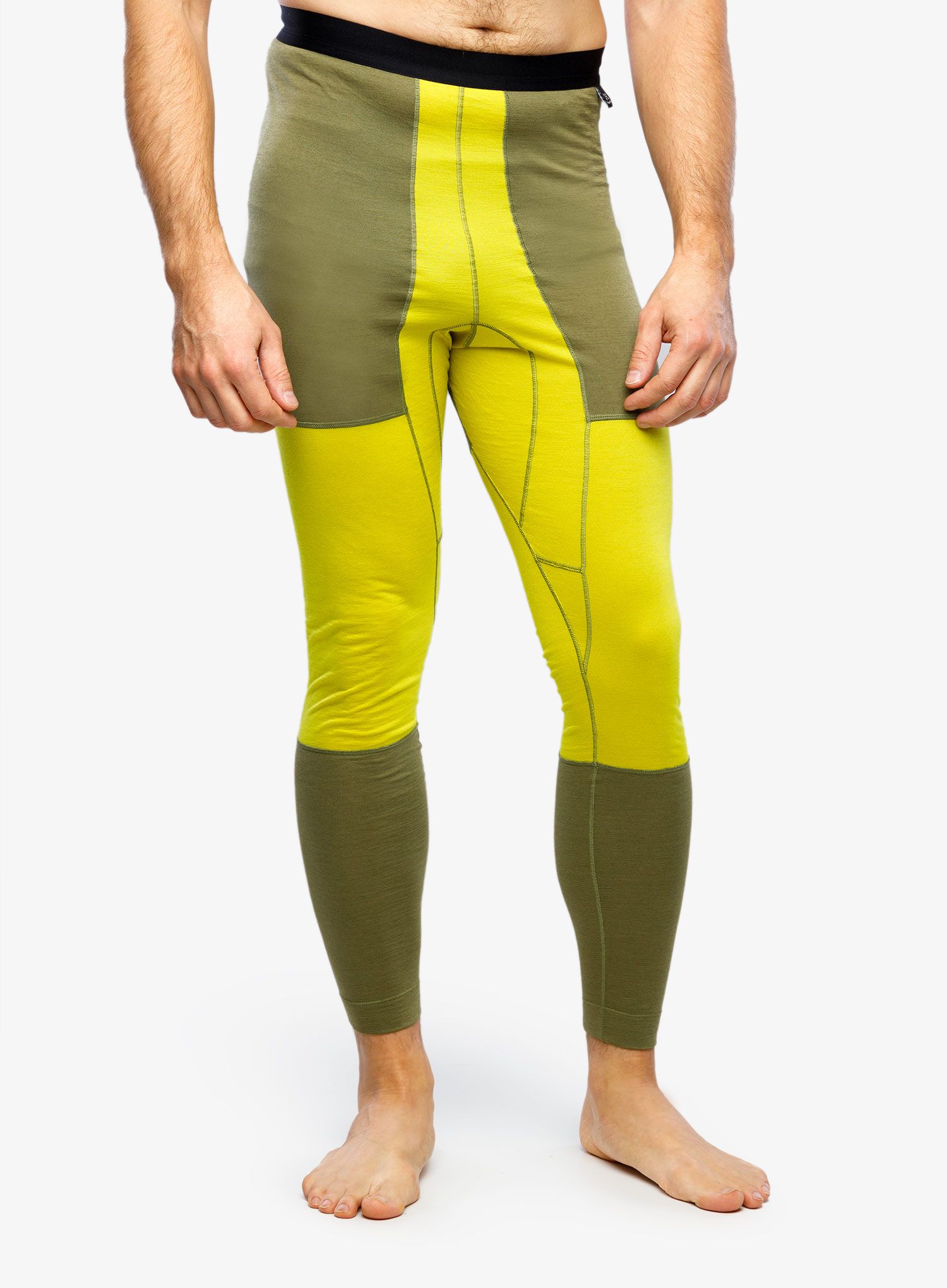 Termo tajice Haglofs Natural Blend Tech Long Johns - olive green/aurora