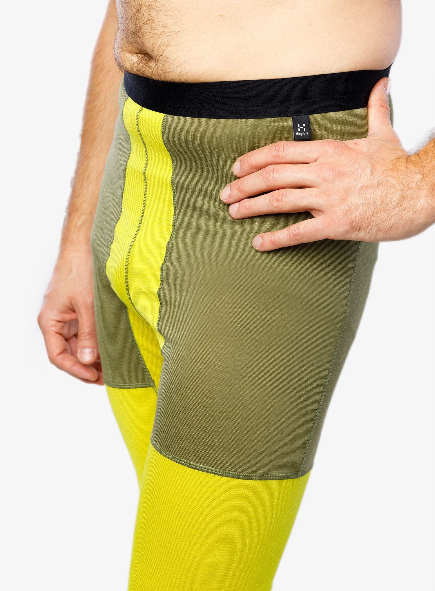 Termo tajice Haglofs Natural Blend Tech Long Johns - olive green/aurora