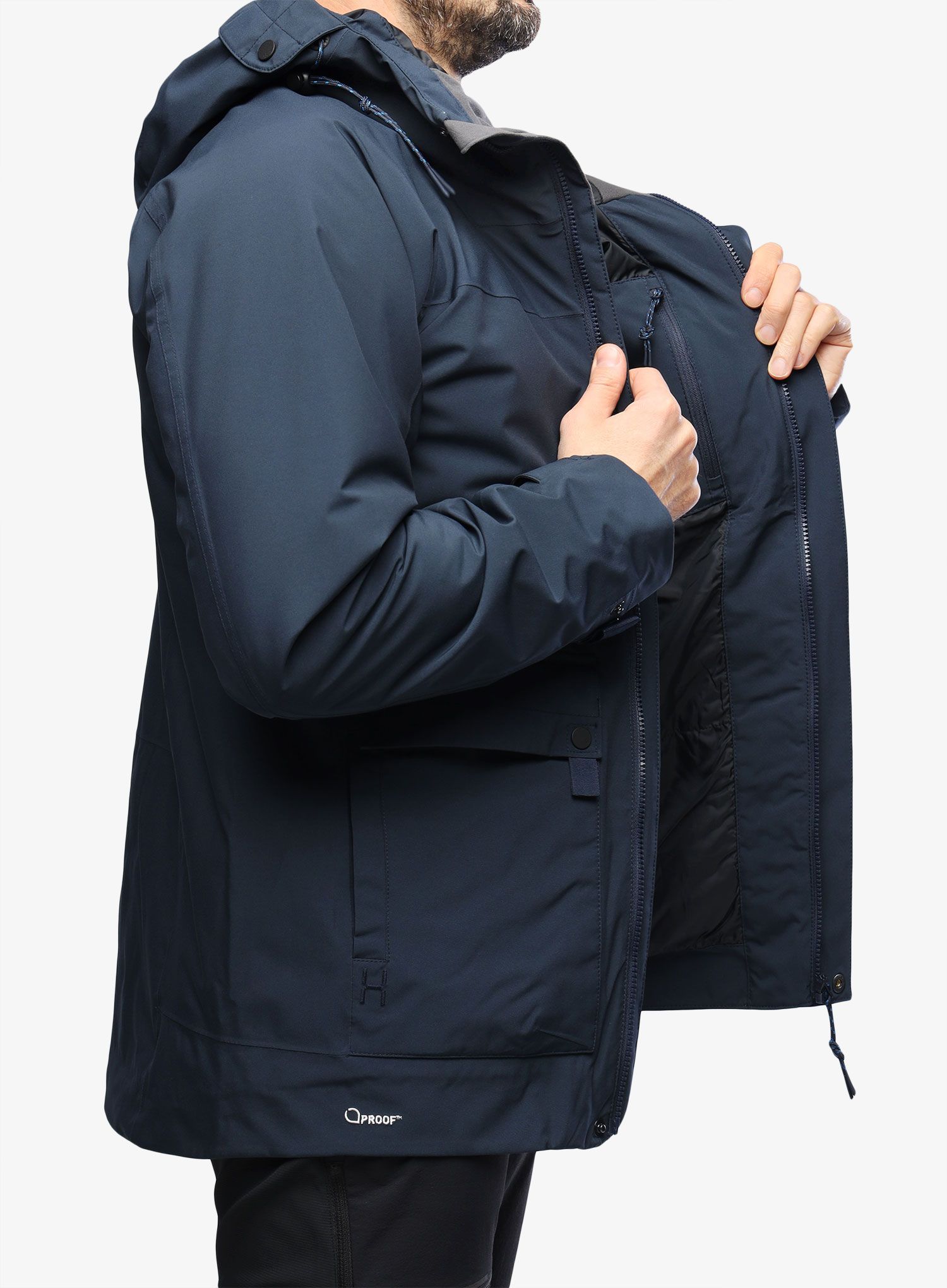 Jakna s postavom Haglofs Orsa Jacket - tarn blue