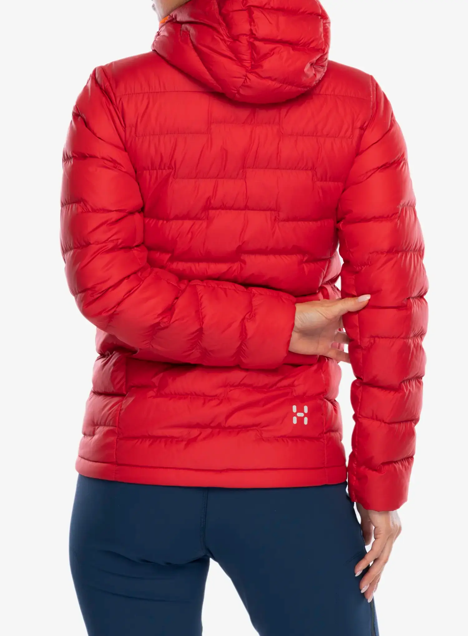 Ženska perjana jakna Haglofs ROC Flash Down Hood - bright red