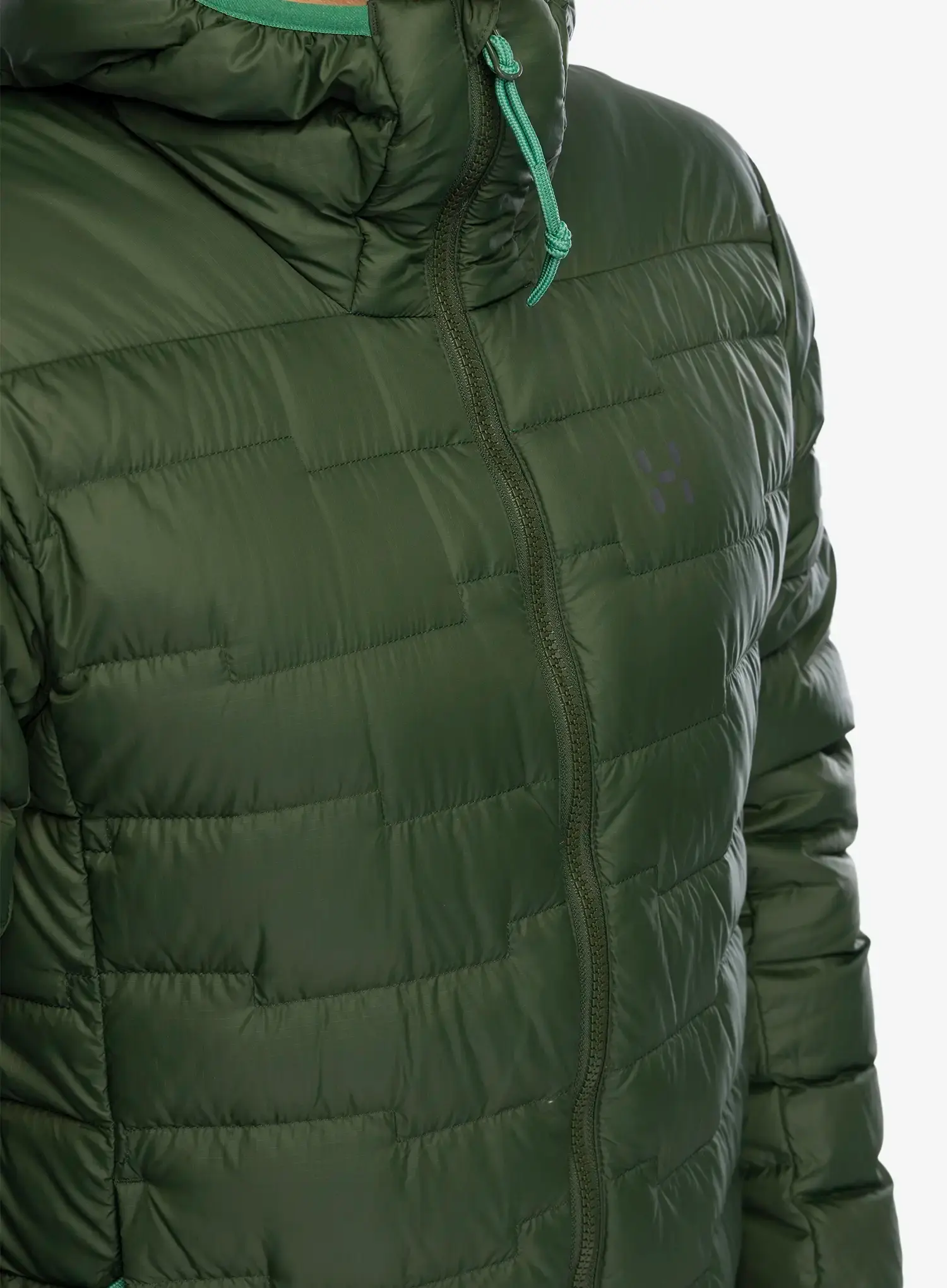Pernata jakna Haglofs ROC Flash Down Hood - seaweed green