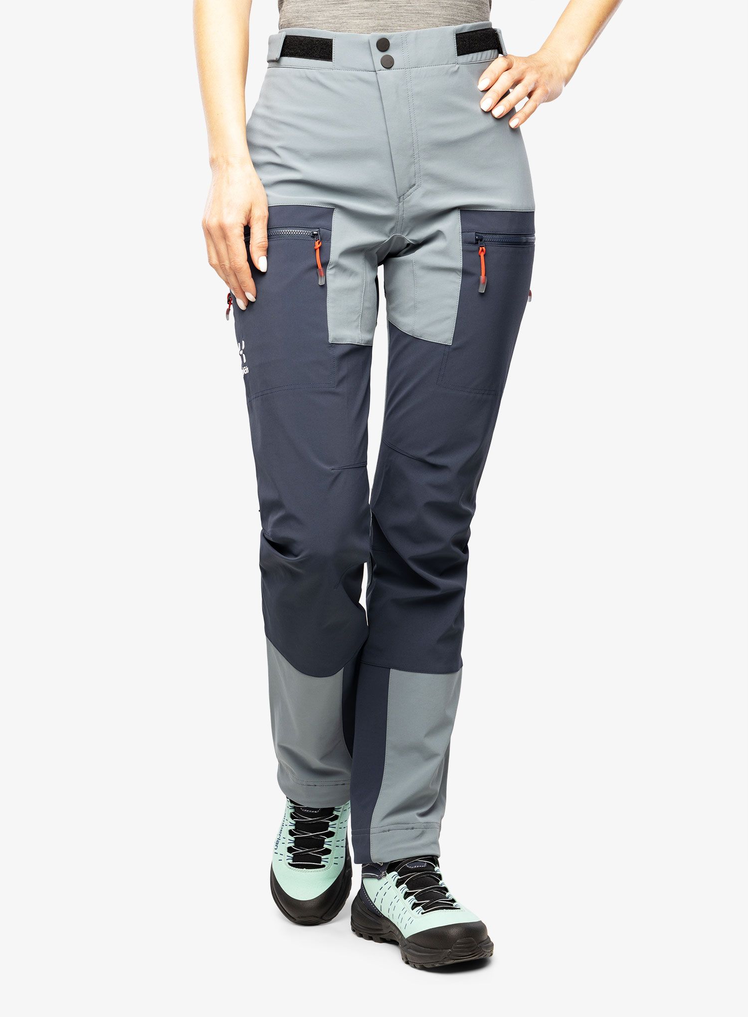 Ženske softshell hlače Haglofs ROC Sight Softshell Pant - steel blue/tarn blue