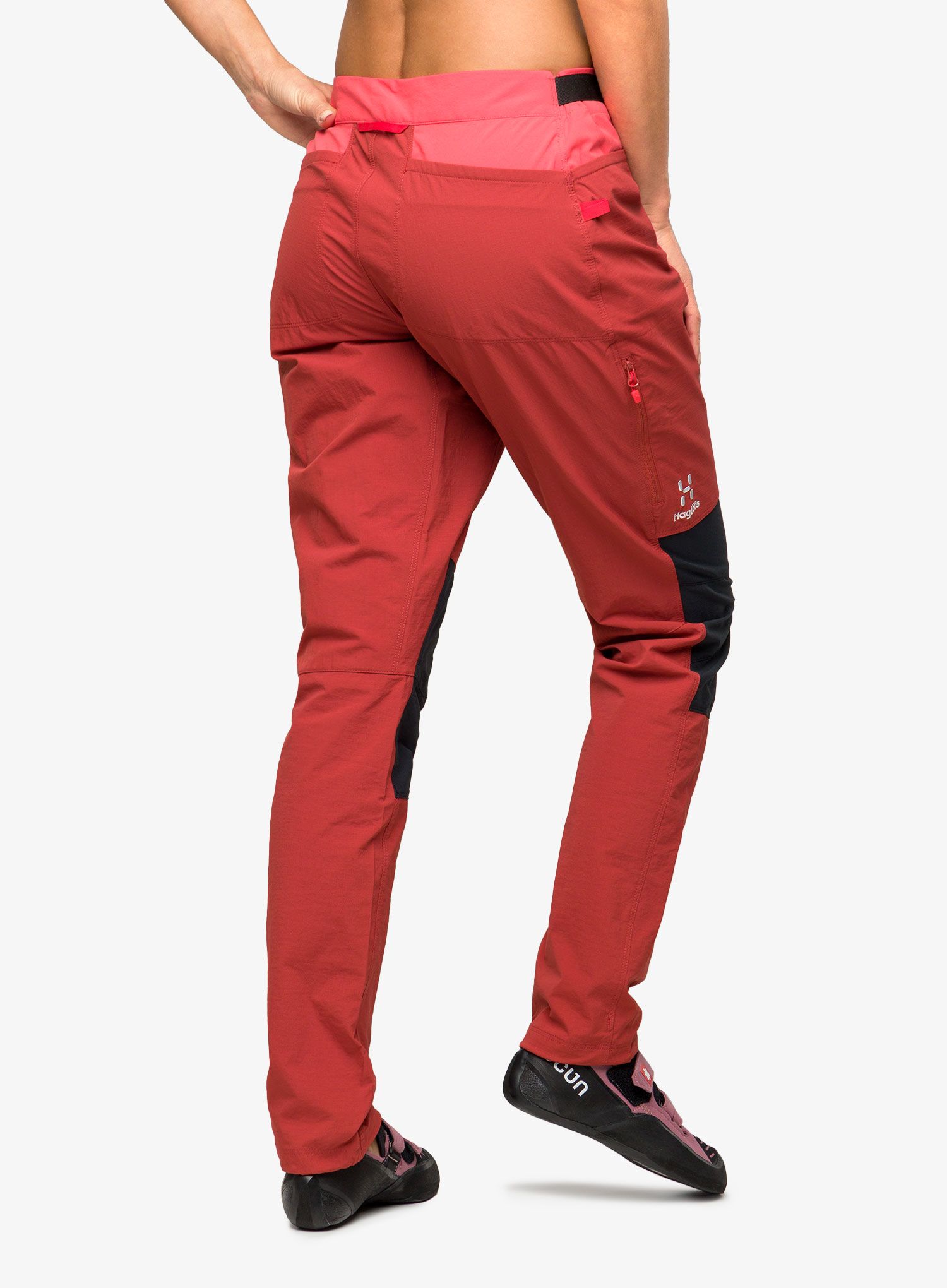 Ženske penjačke hlače Haglofs ROC Spitz Pant - corrosion/poppy red