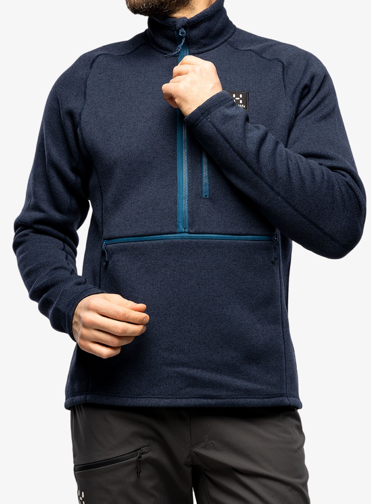 Dukserica s 1/2 patentnim zatvaračem Haglofs Risberg 1/2 Zip - tarn blue
