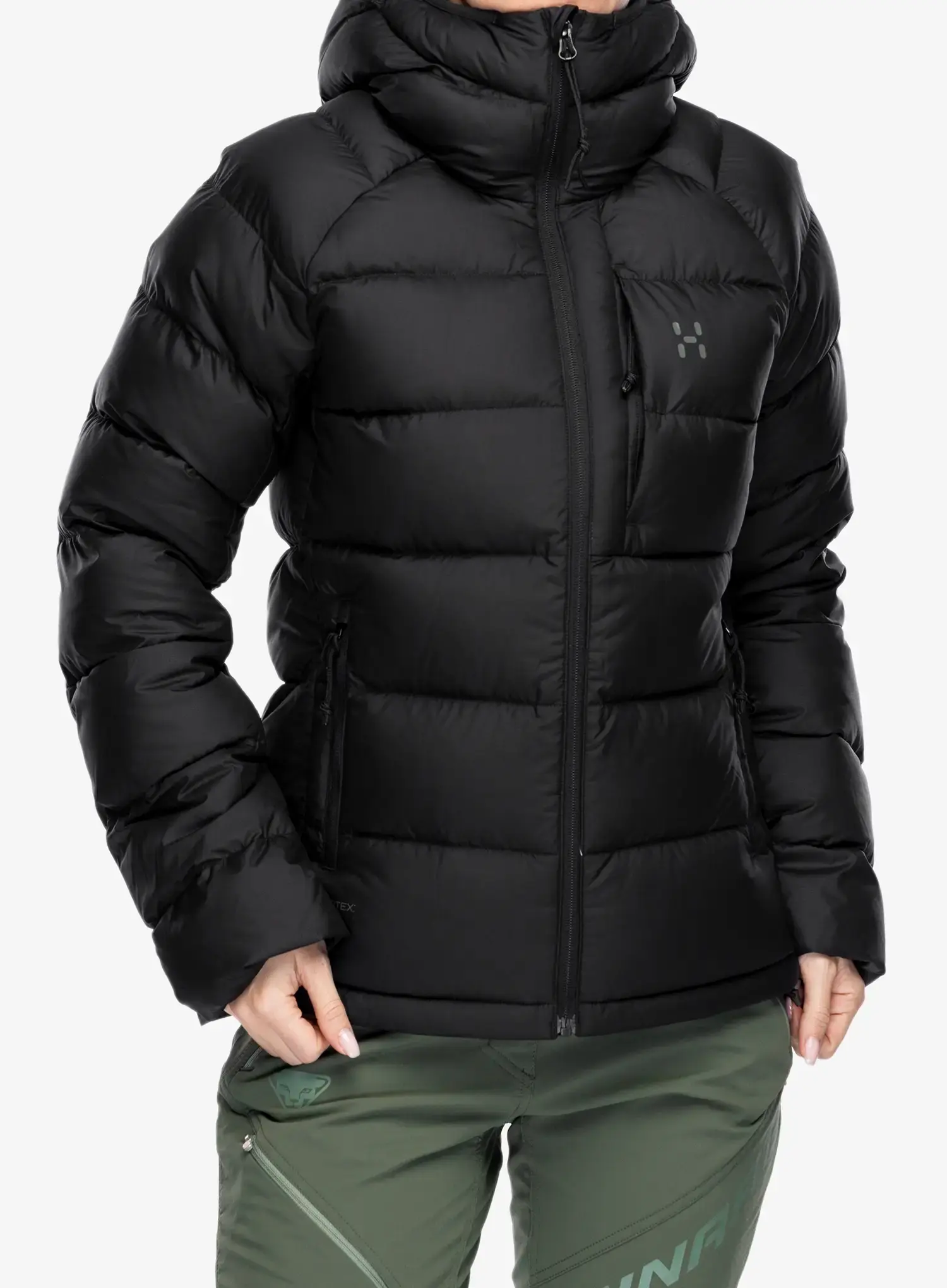 Ženska perjana jakna Haglofs Rosson Down Hood - true black