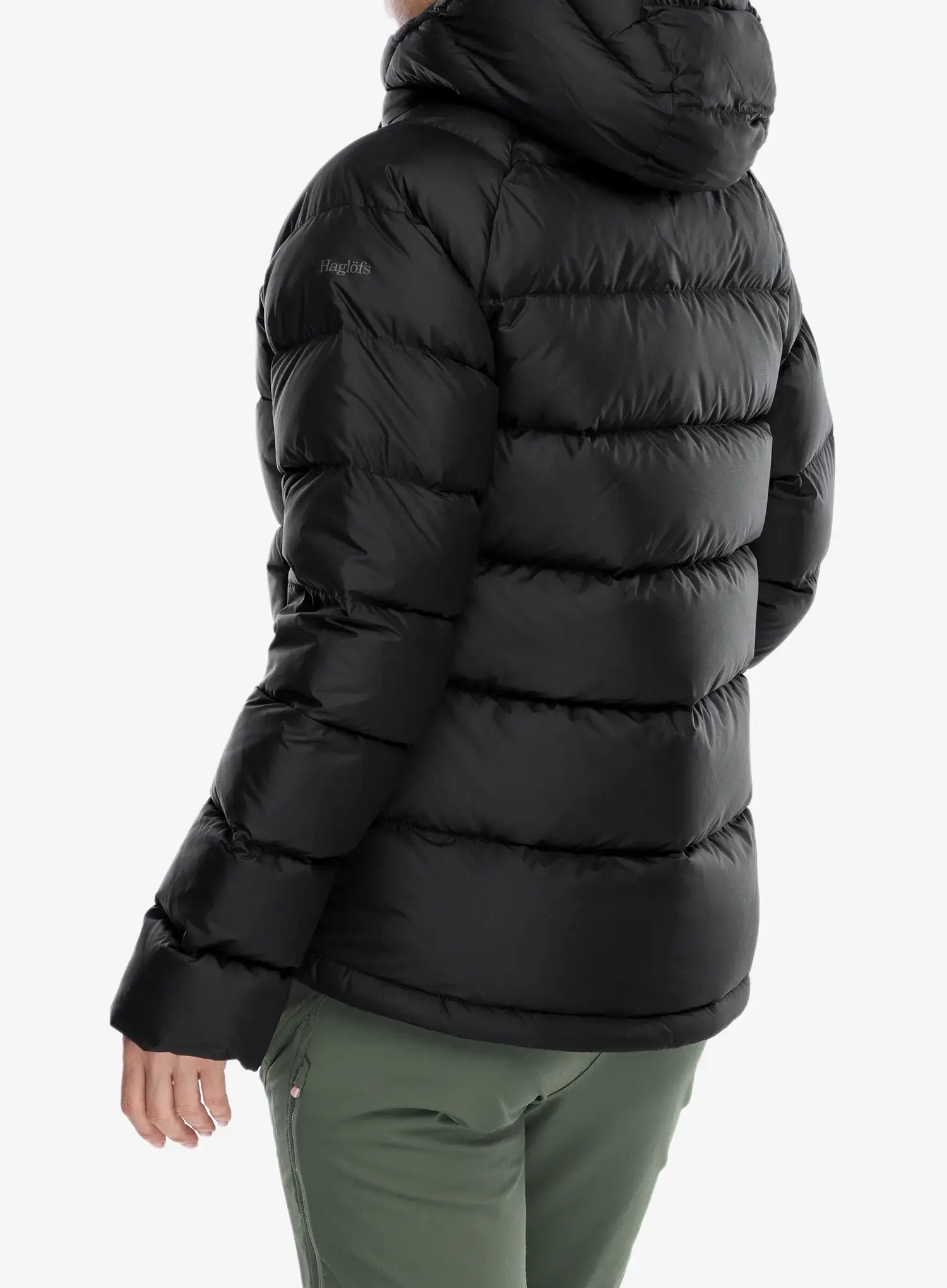 Ženska perjana jakna Haglofs Rosson Down Hood - true black