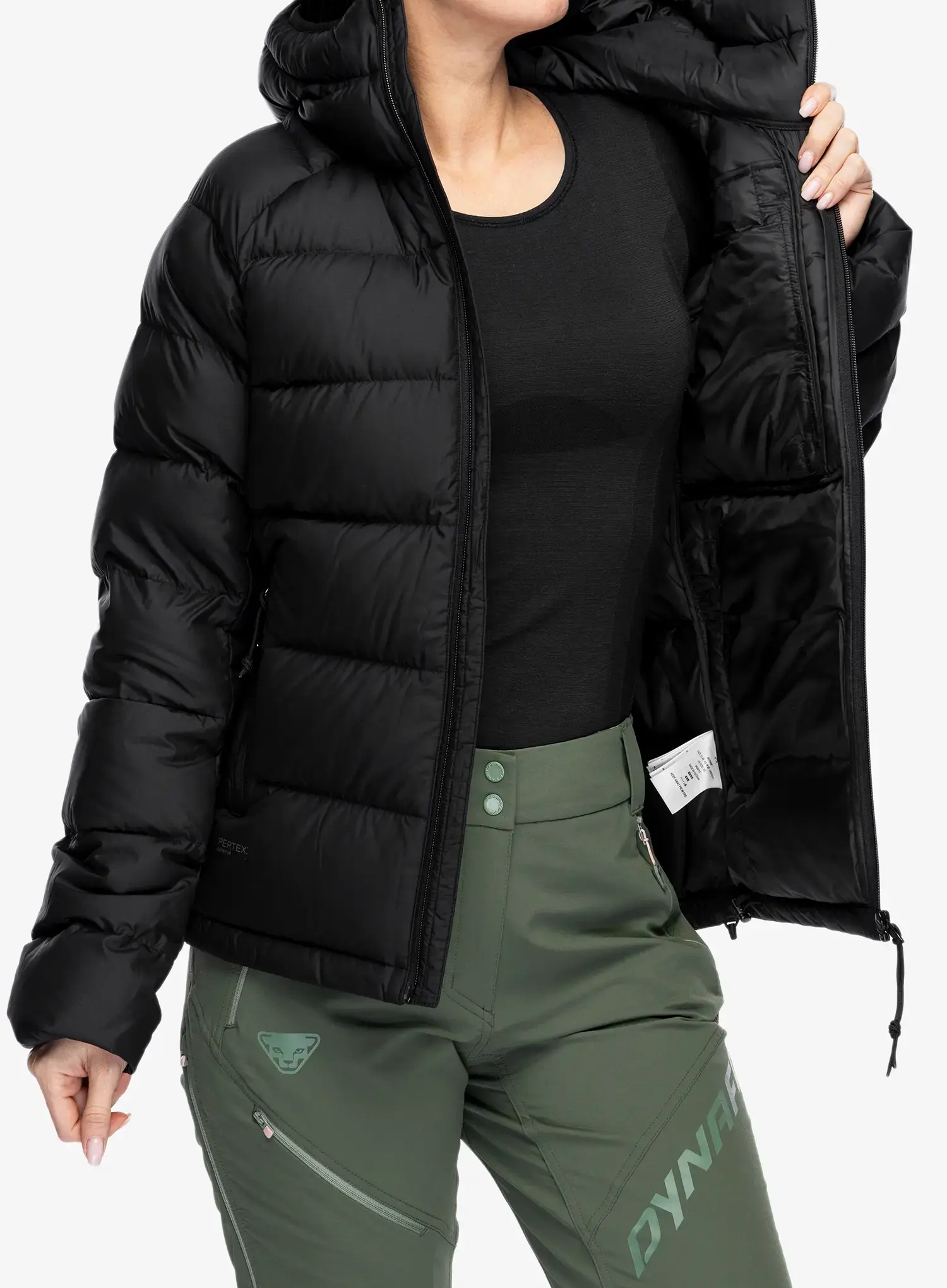 Ženska perjana jakna Haglofs Rosson Down Hood - true black
