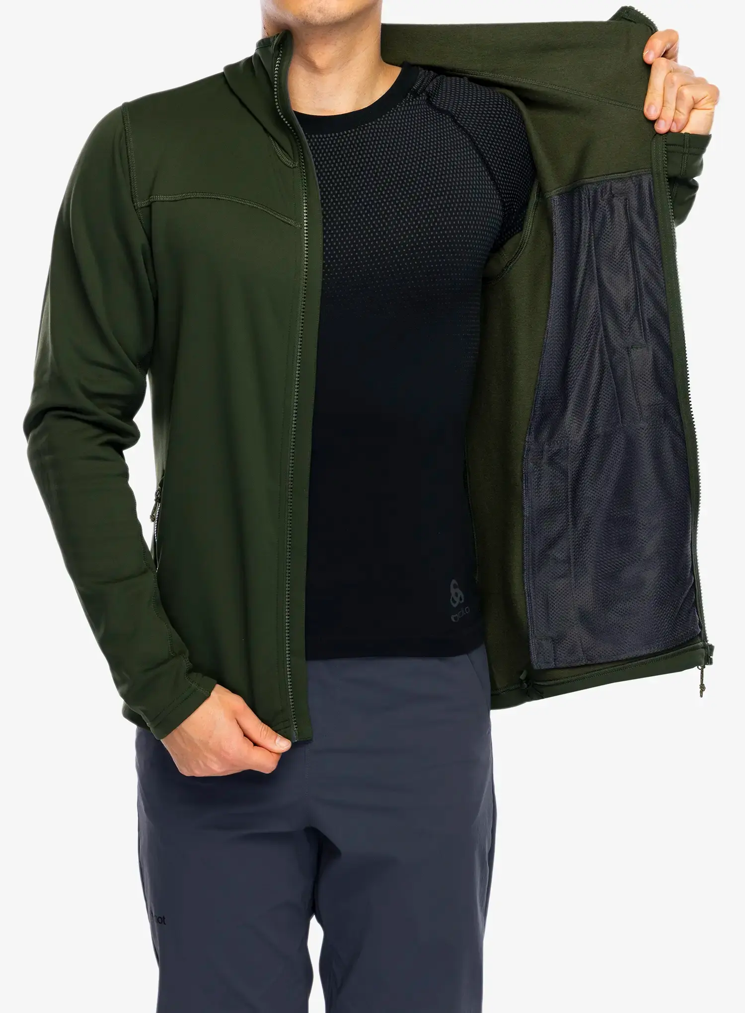 Majica s kapuljačom Haglofs Rosson Mid Hood - seaweed green