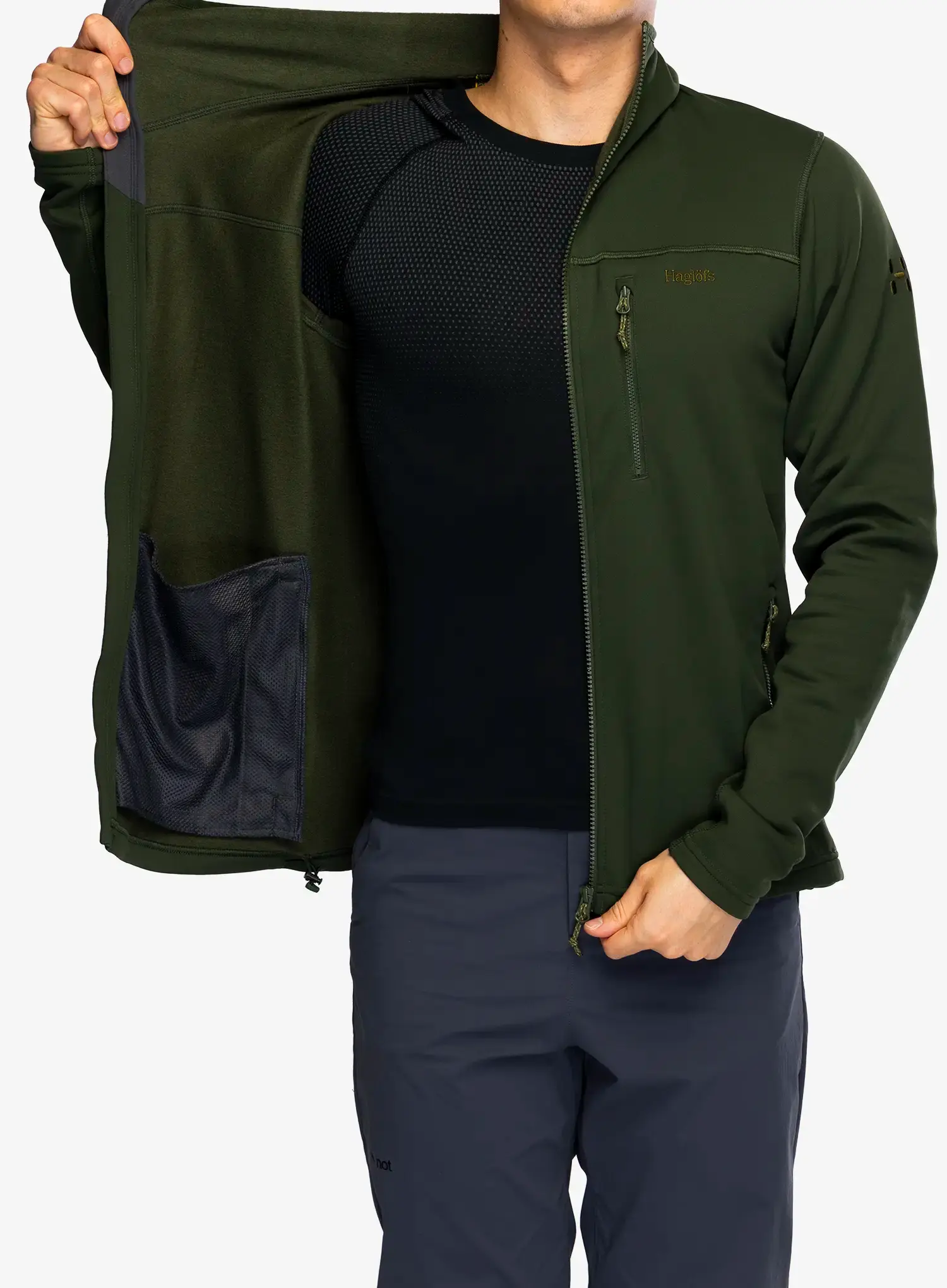 Majica s kapuljačom Haglofs Rosson Mid Hood - seaweed green