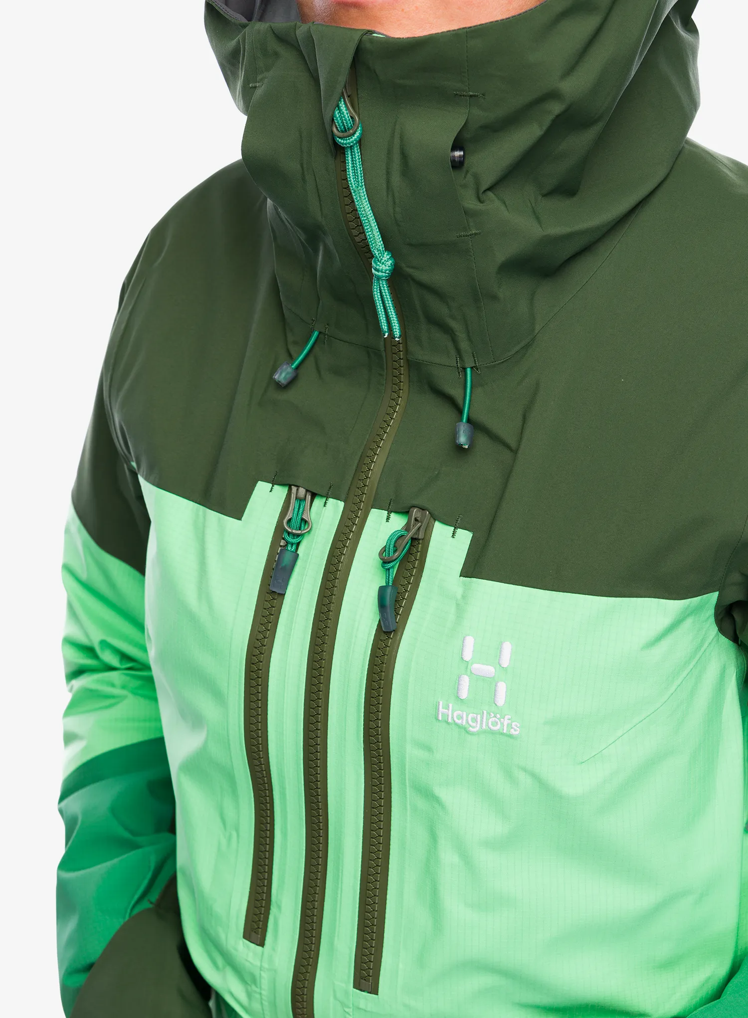 GORE TEX jakna Haglofs Spitz GTX PRO Jacket - mint stone/seaweed green