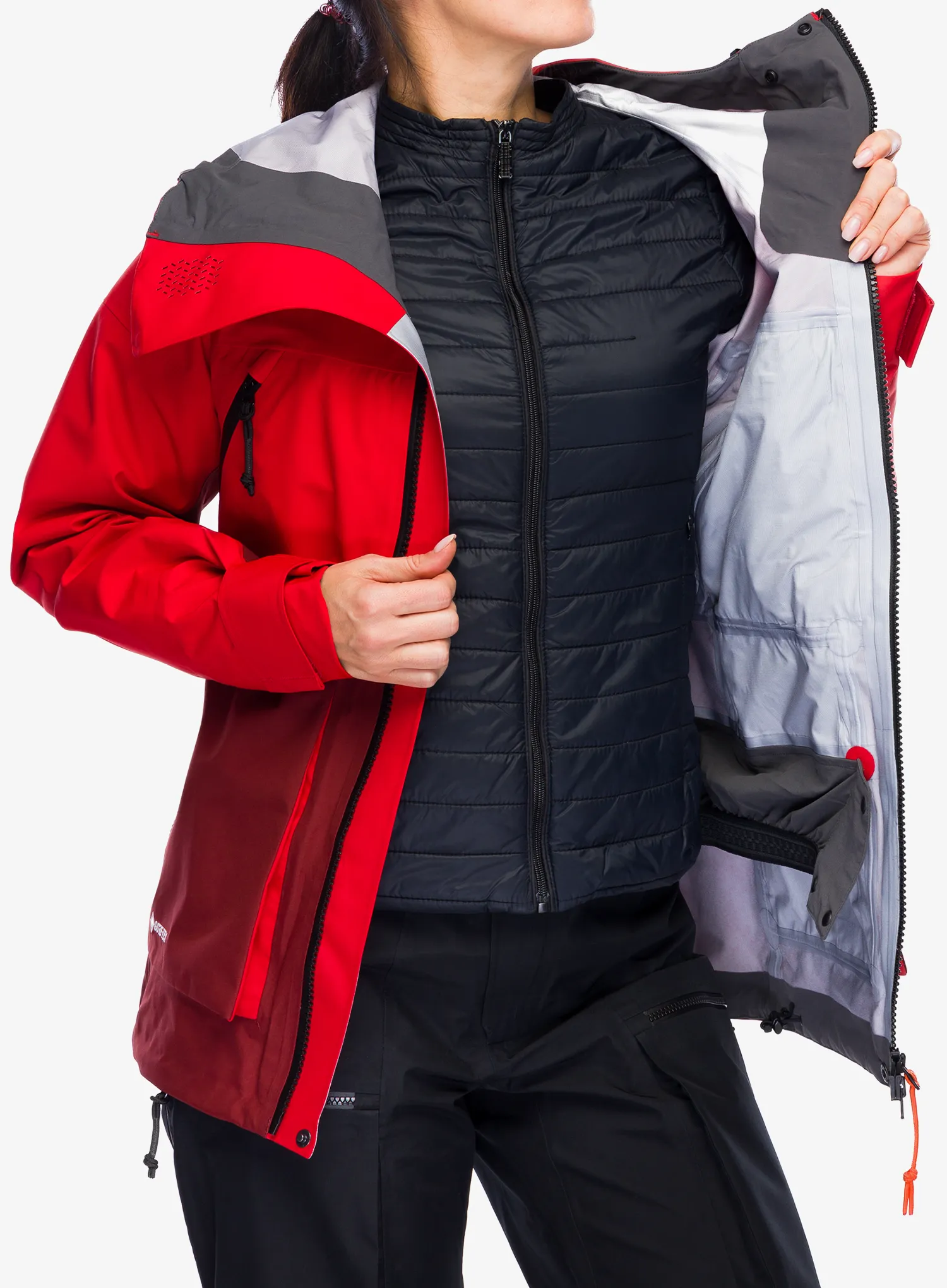 Ženska jakna s membranom Haglofs Vassi GTX Jacket - bright red/carmine red