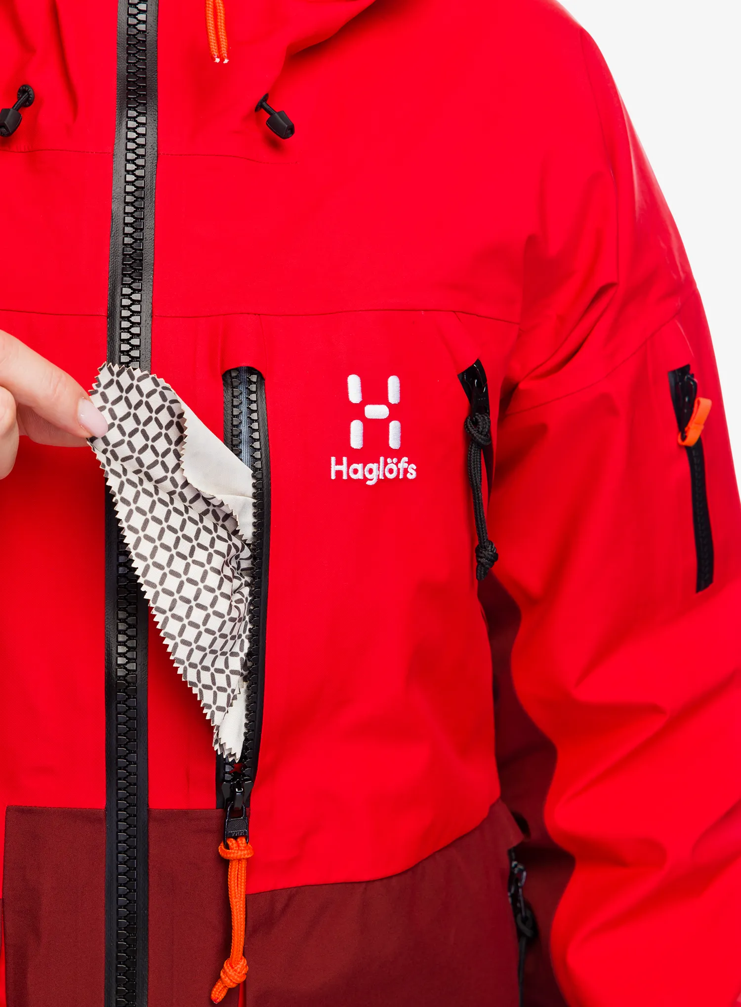 Ženska jakna s membranom Haglofs Vassi GTX Jacket - bright red/carmine red