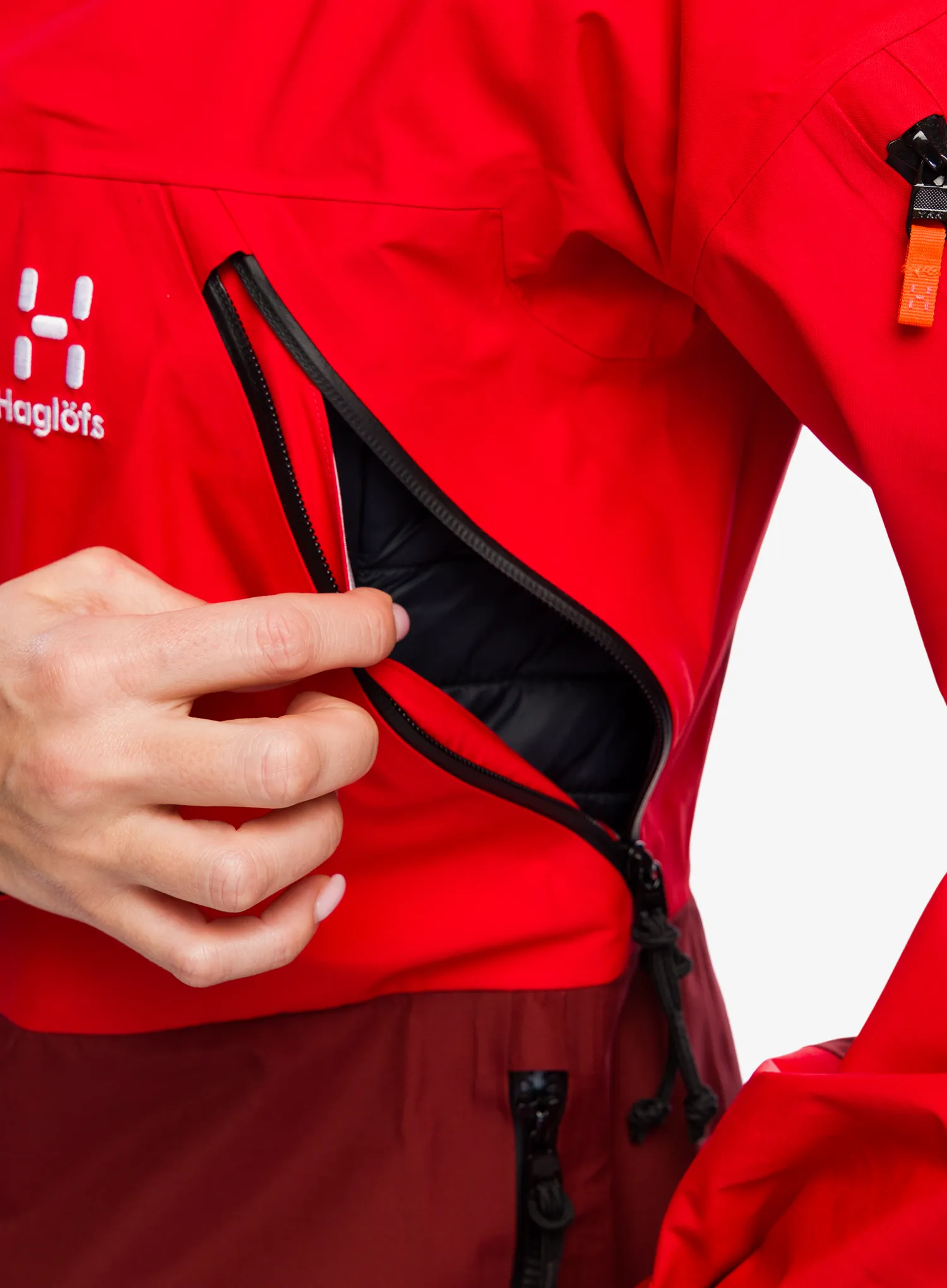 Ženska jakna s membranom Haglofs Vassi GTX Jacket - bright red/carmine red