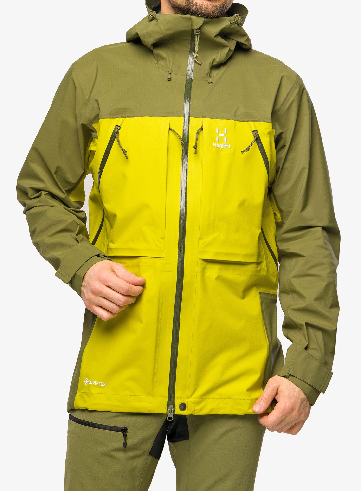 Jakna za turno skijanje Haglofs Vassi Touring GTX Jacket - aurora/olive green