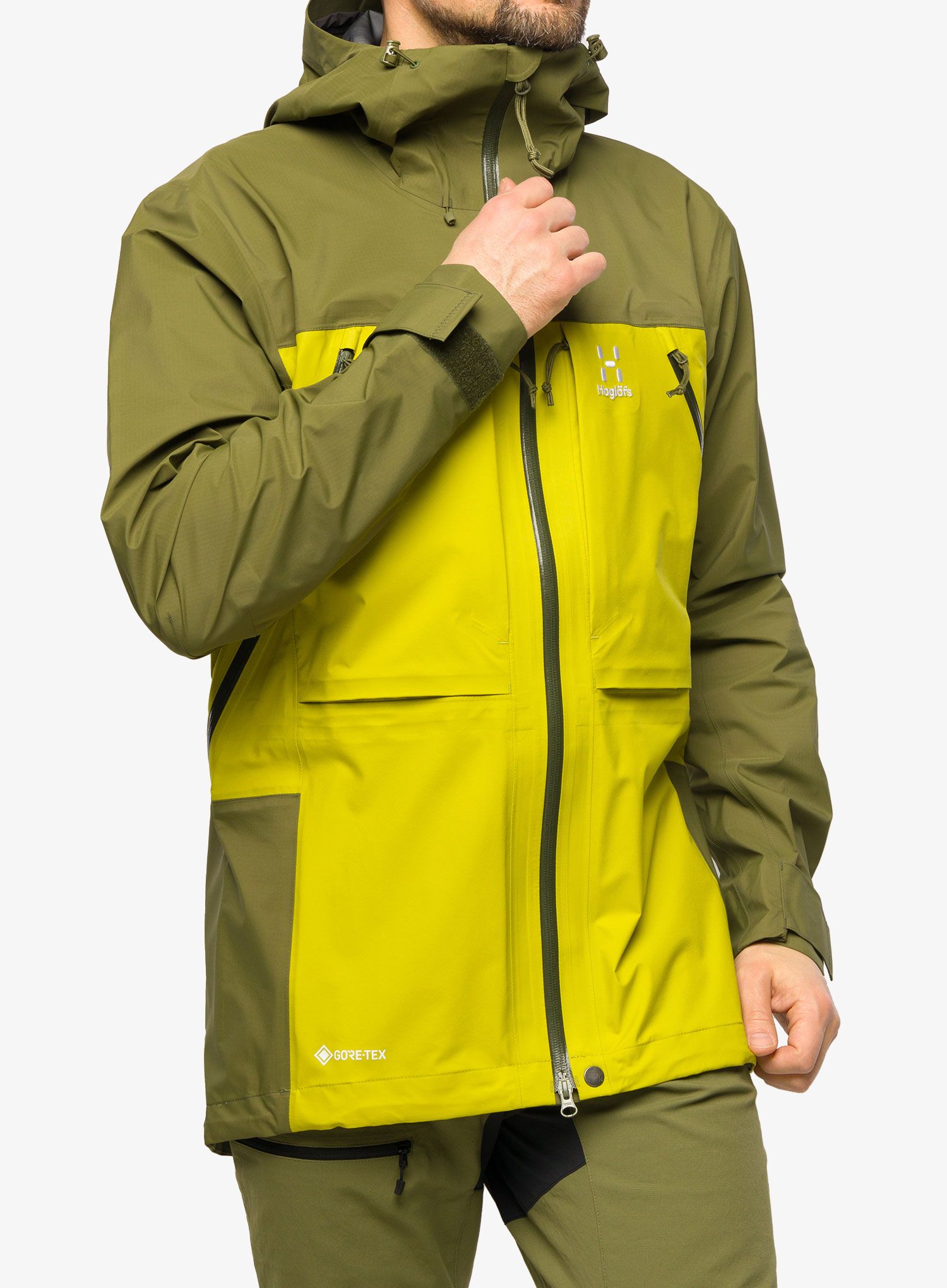 Jakna za turno skijanje Haglofs Vassi Touring GTX Jacket - aurora/olive green