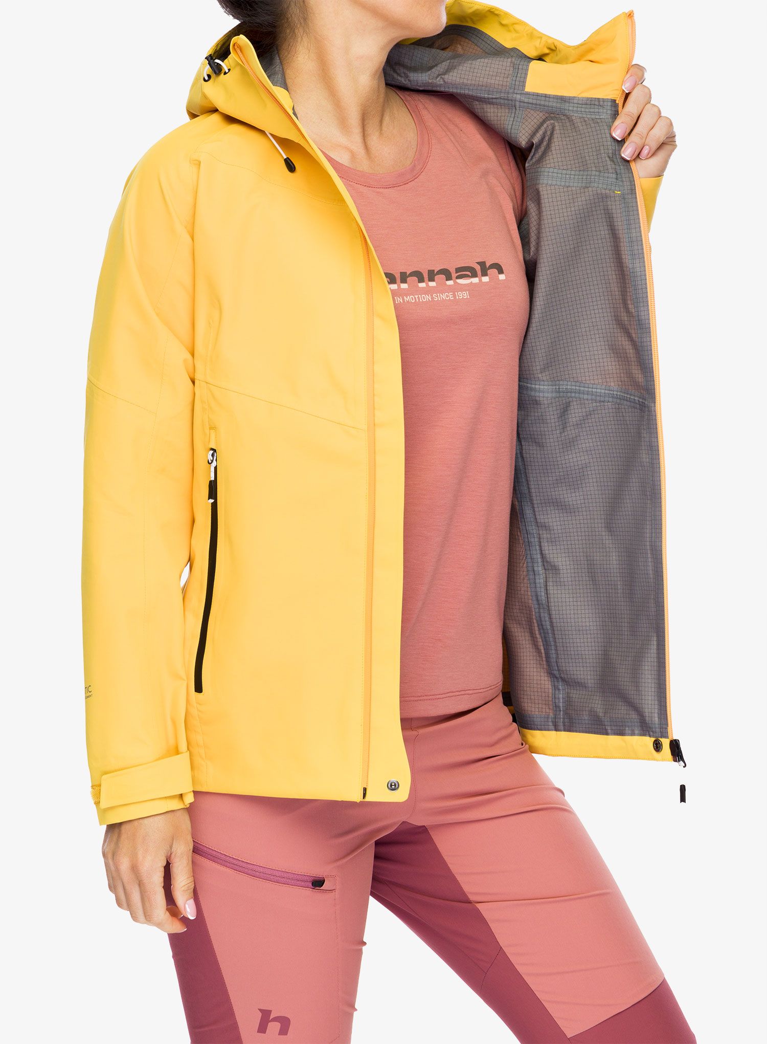 Ženska jakna s membranom Hannah Abigail - amber yellow