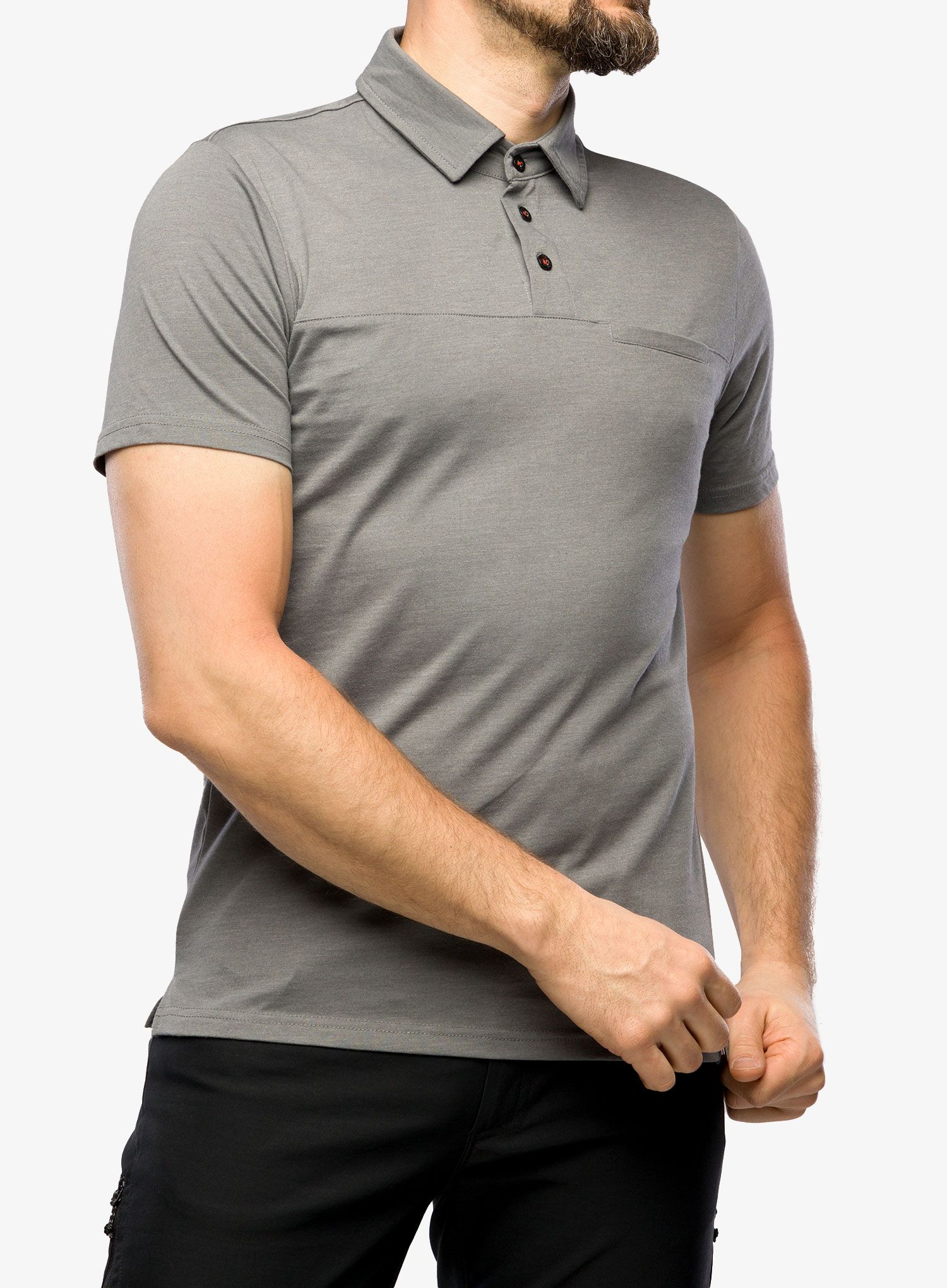 Polo majica Hannah Kajan - steel grey mel