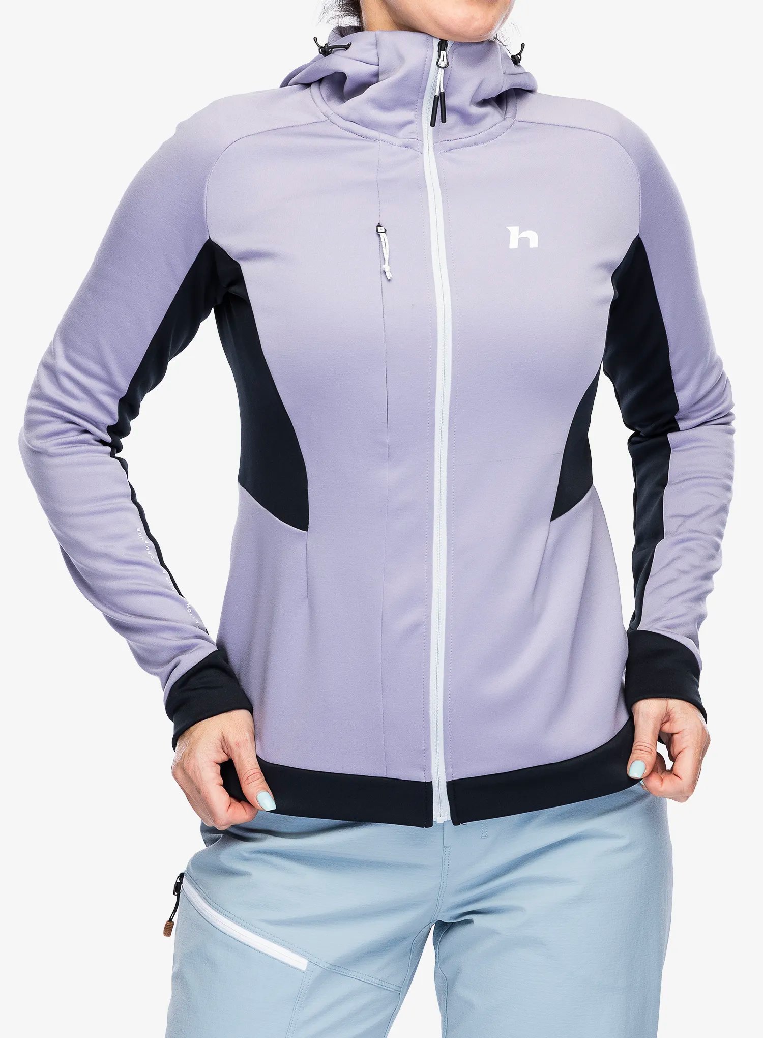 Ženska dukserica od flisa Hannah Nela Hoody - lavender aura/anthracite