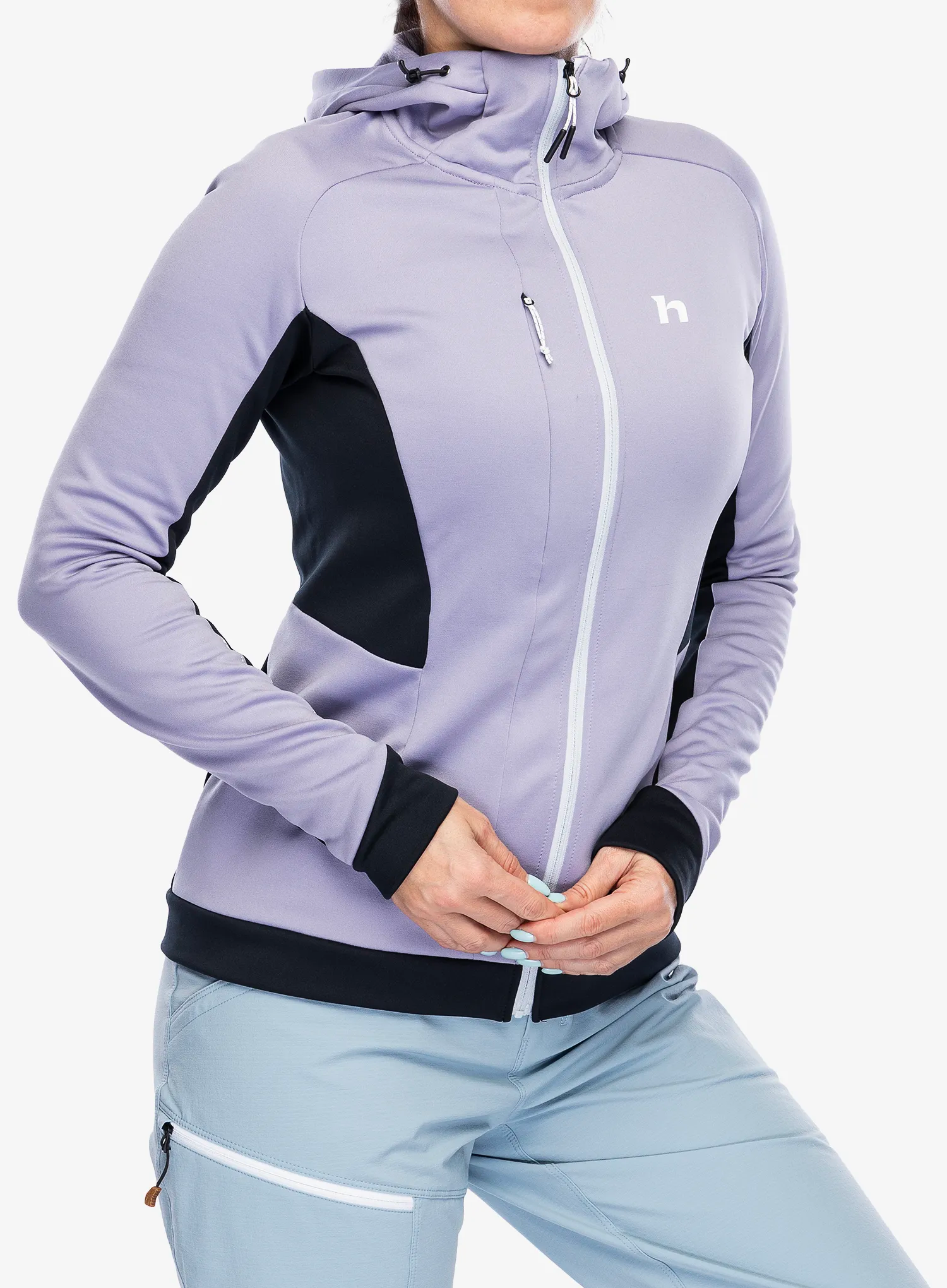 Ženska dukserica od flisa Hannah Nela Hoody - lavender aura/anthracite