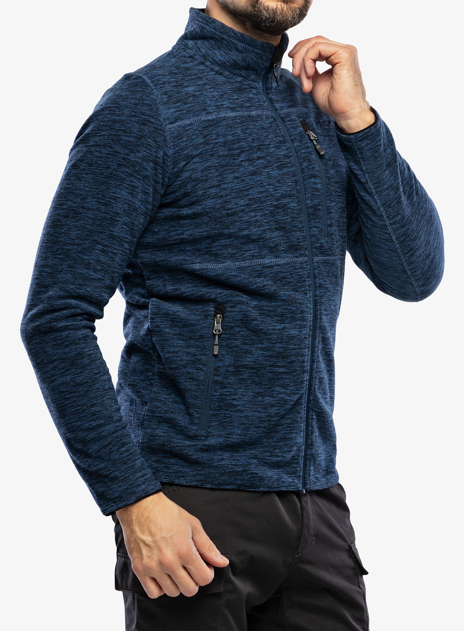 Dukserica od flisa Hannah Santon II - dark denim melange