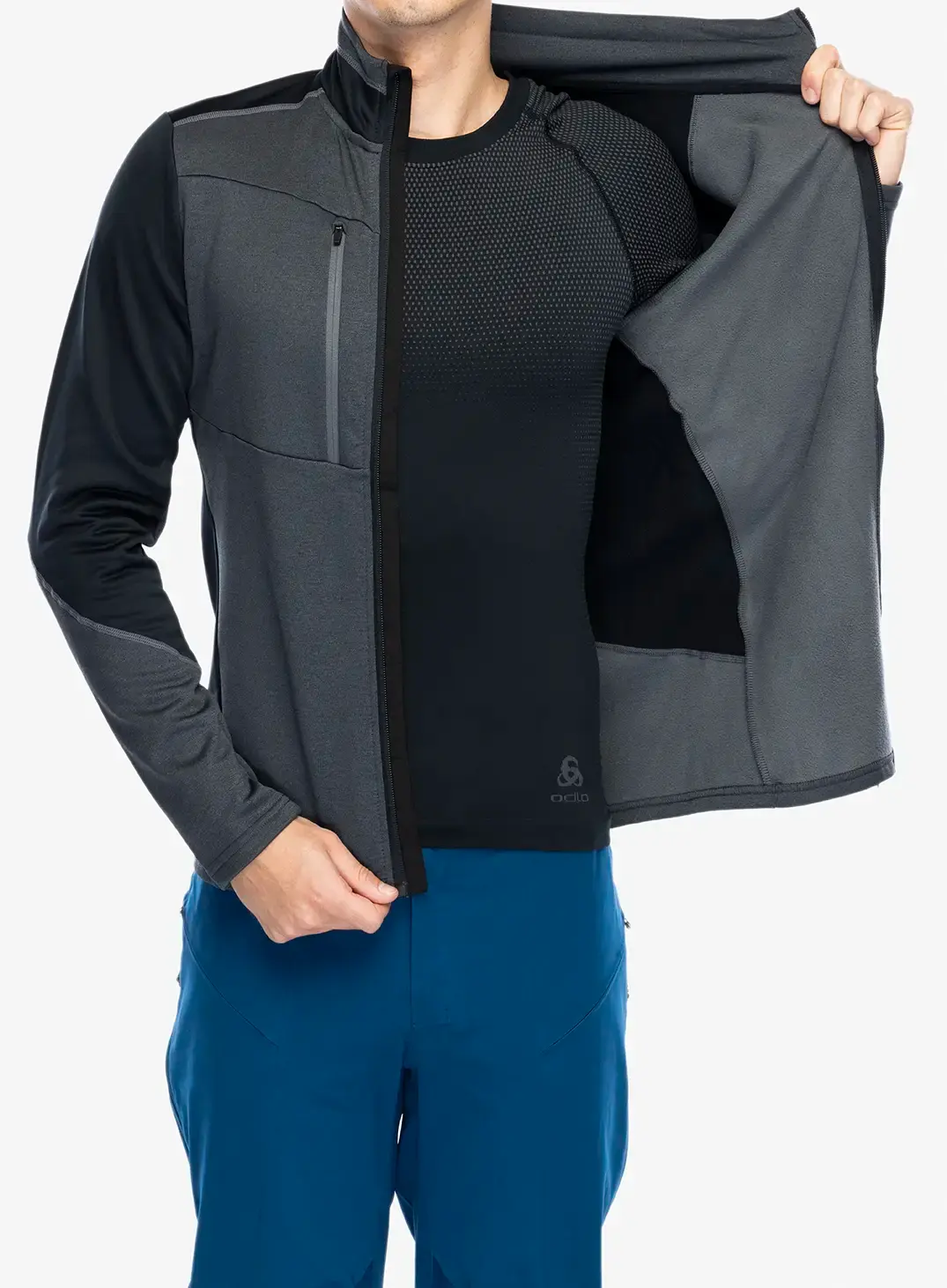 Dukserica od flisa Hannah Tariq - dark gray mel