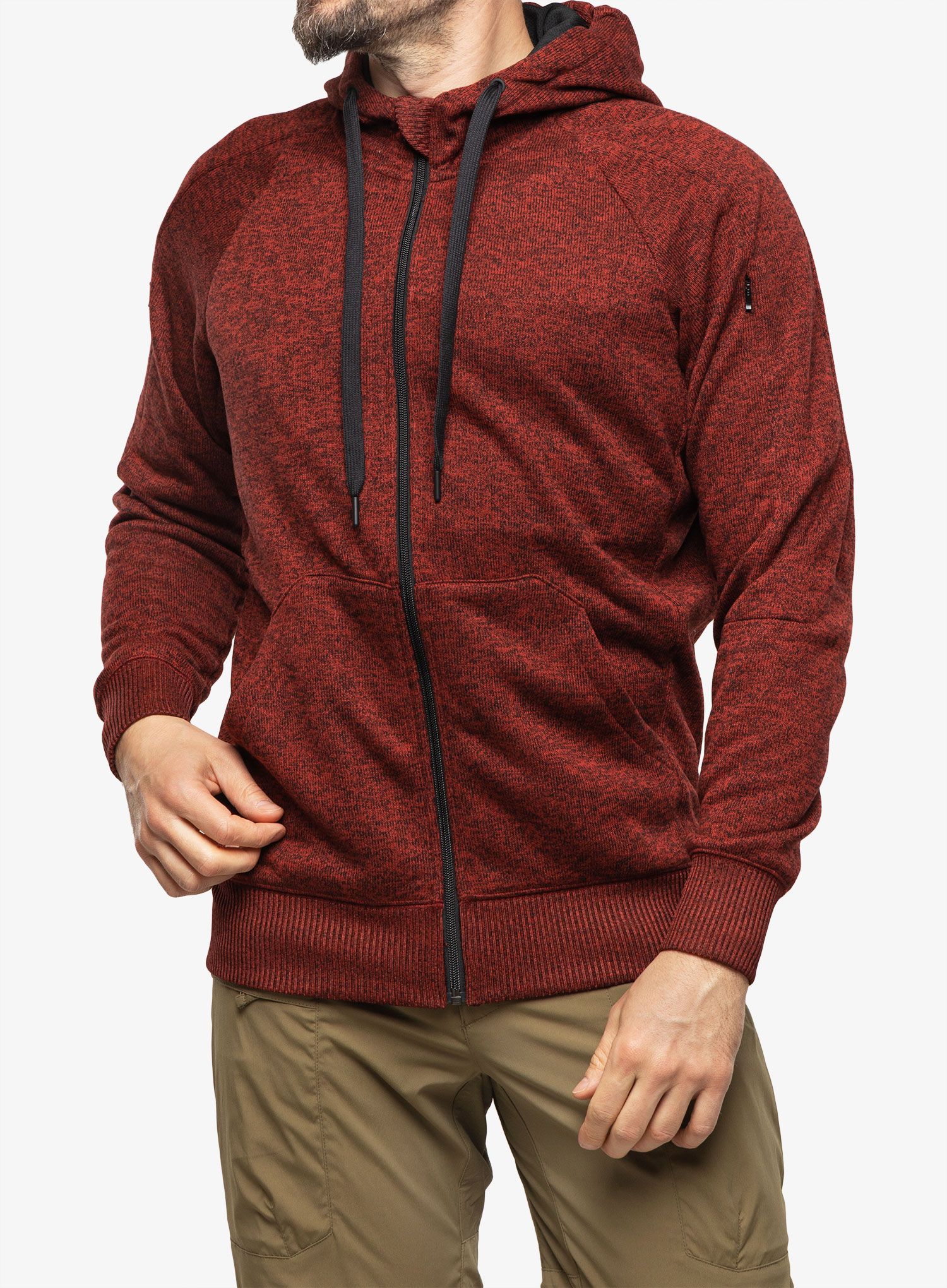 Majica s kapulja om Helikon Tex Covert Tactical Hoodie Full Zip melange red