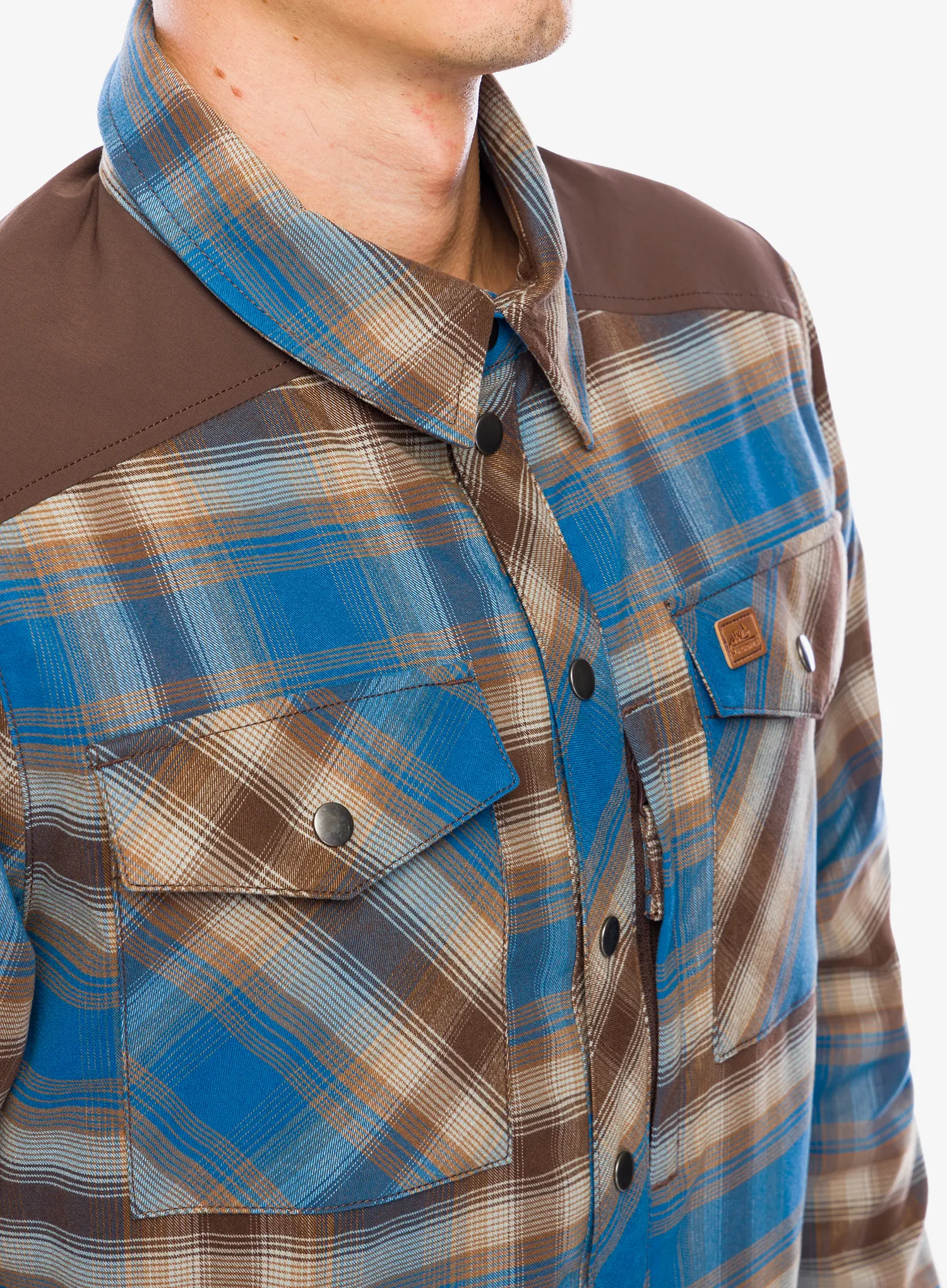 Podstavljena košulja Helikon-Tex Winter Warden Shirt - forest blue plaid