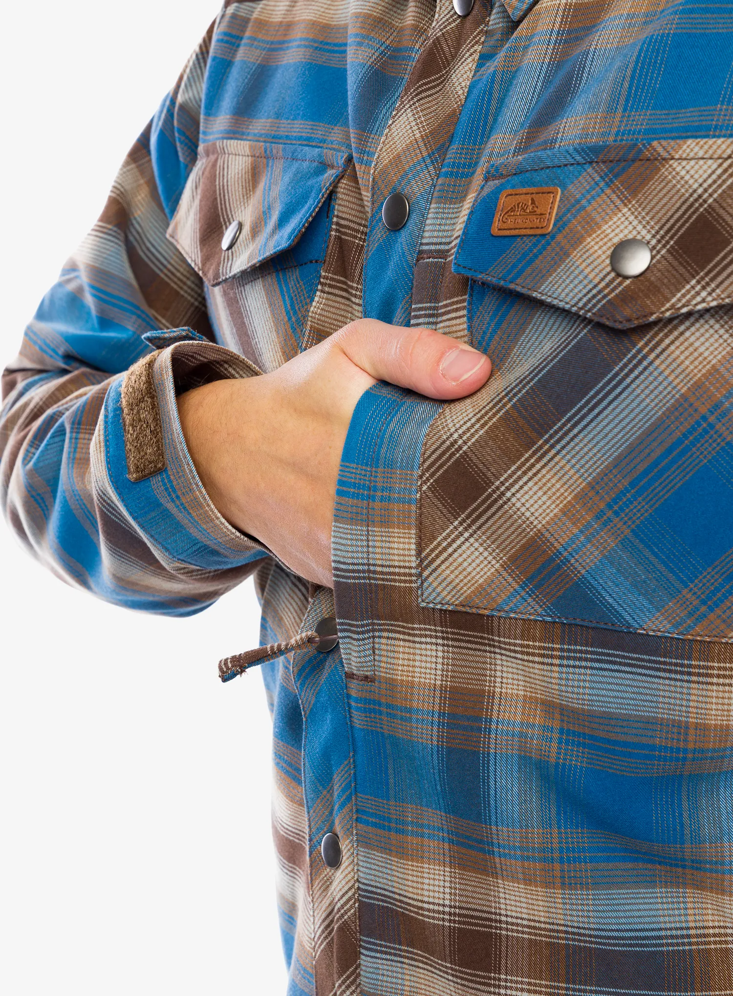 Podstavljena košulja Helikon-Tex Winter Warden Shirt - forest blue plaid