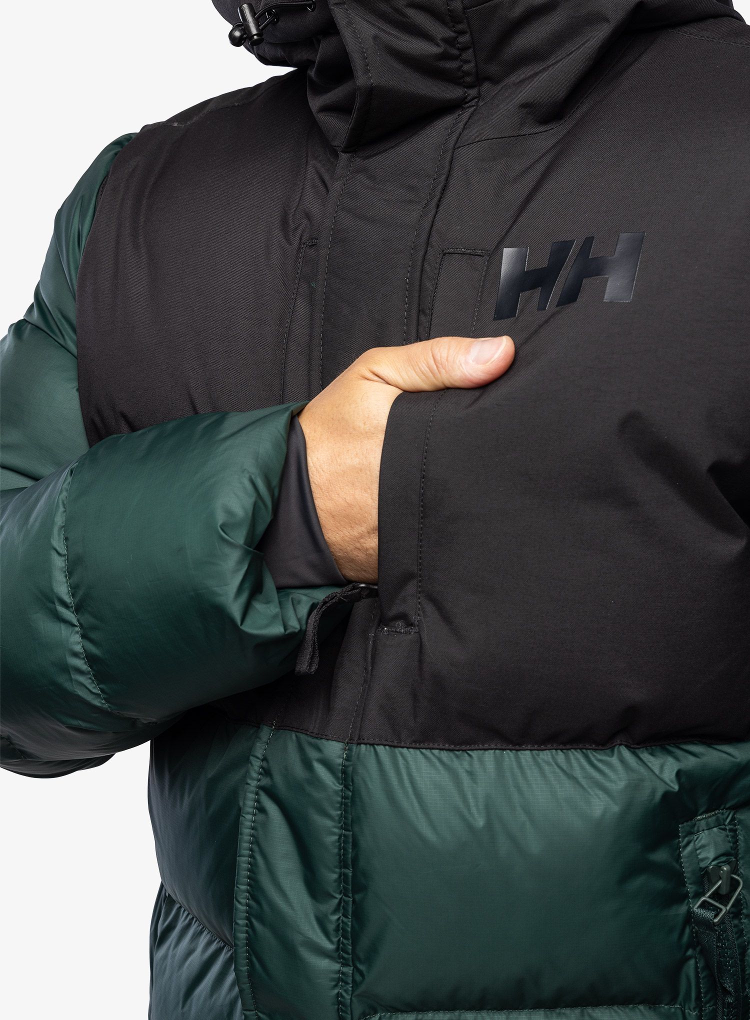 Jakna s postavom Helly Hansen Active Puffy Long Jacket - darkest spruce/black