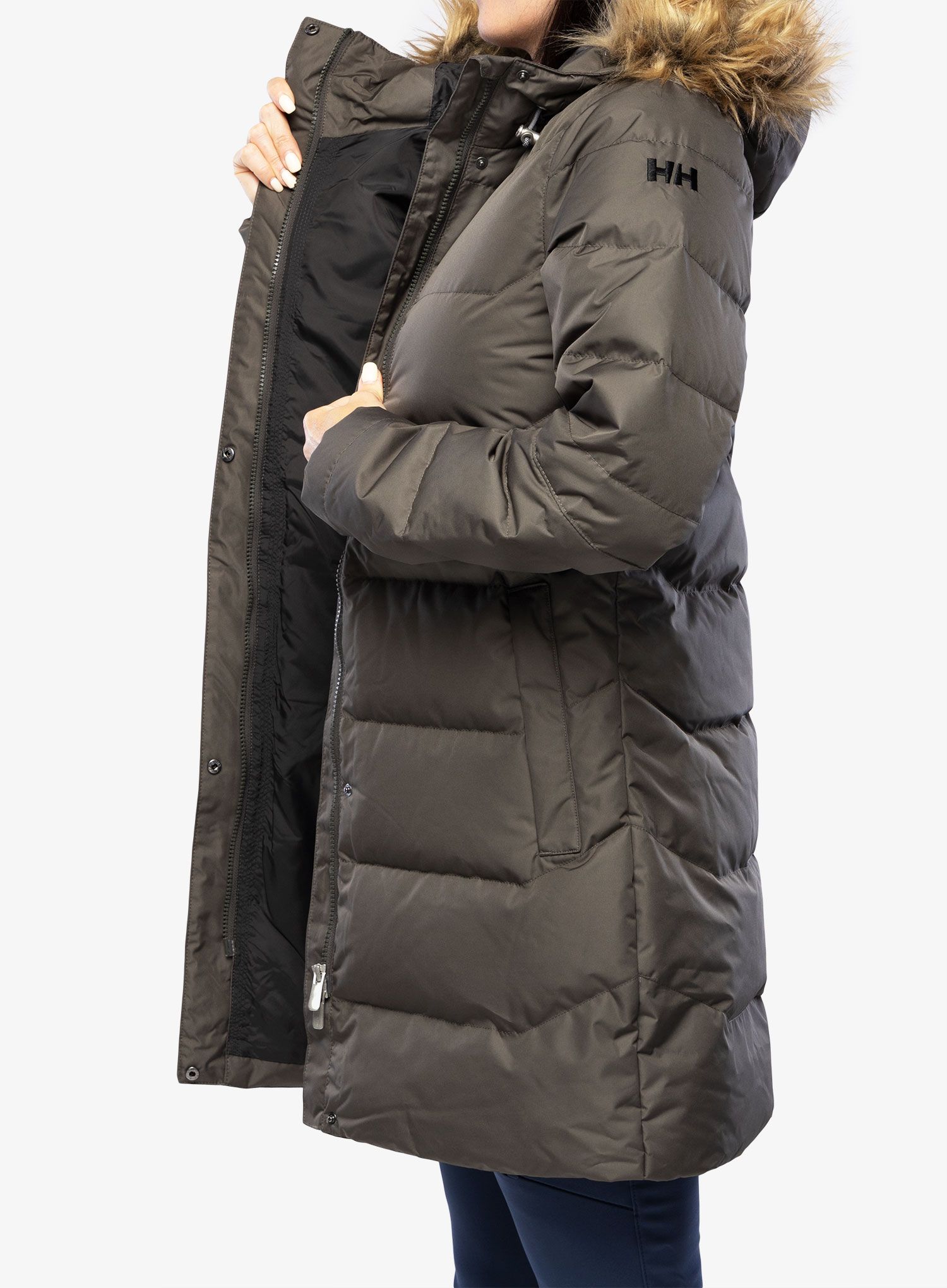 Ženski perjani kaput Helly Hansen Aden Down Parka - beluga