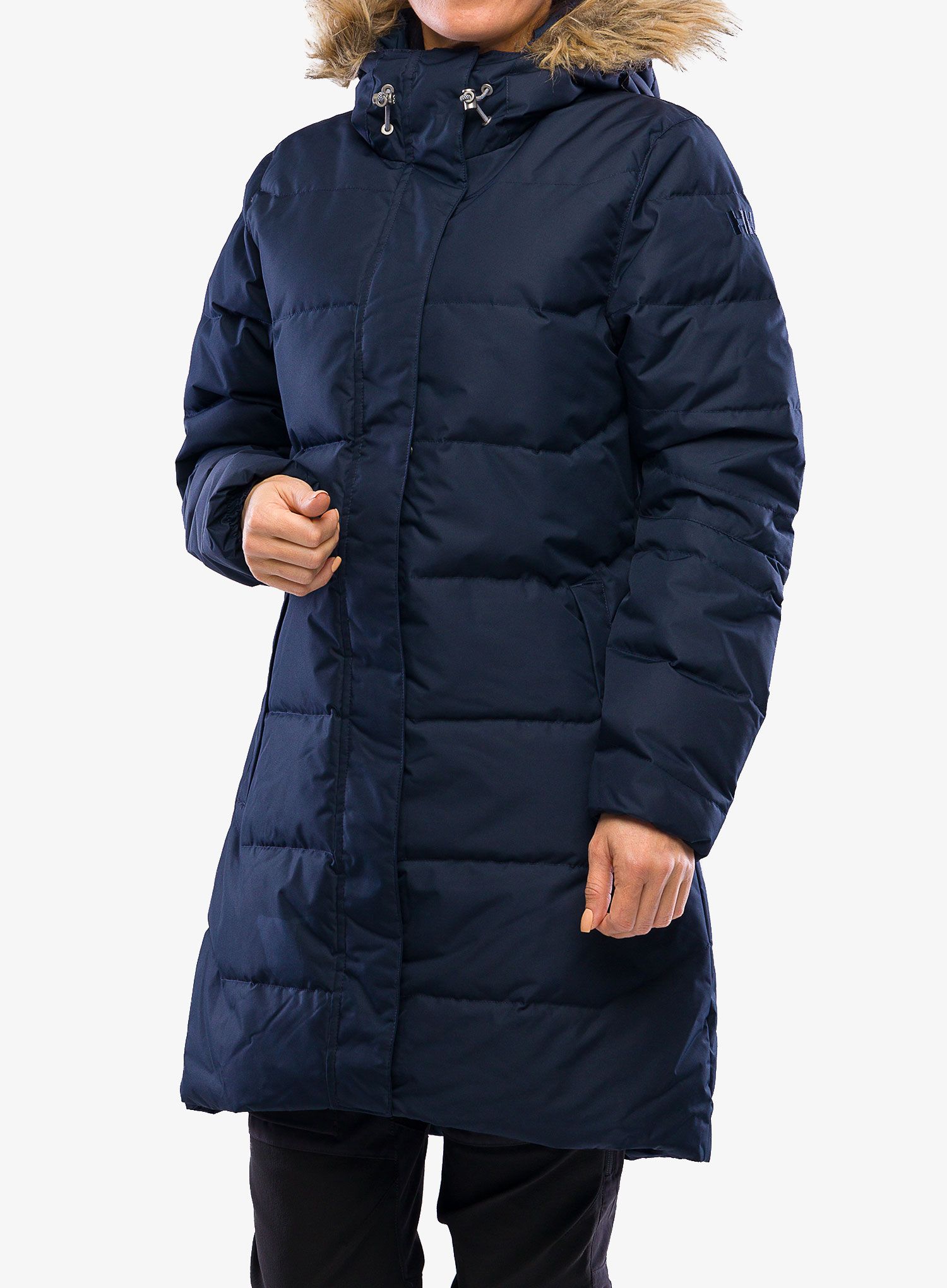 Ženski perjani kaput Helly Hansen Aden Down Parka - navy