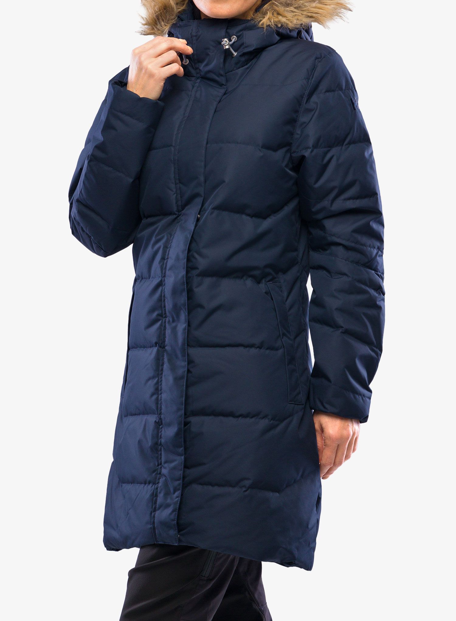 Ženski perjani kaput Helly Hansen Aden Down Parka - navy