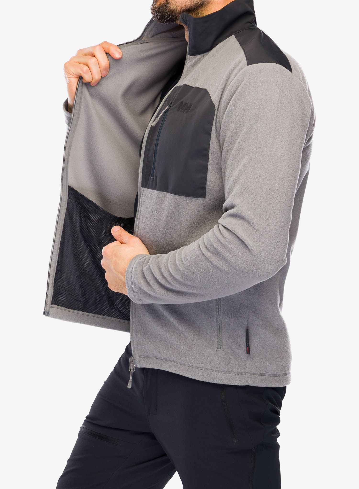 Dukserica od flisa Helly Hansen Daybreaker Block Jacket - concrete