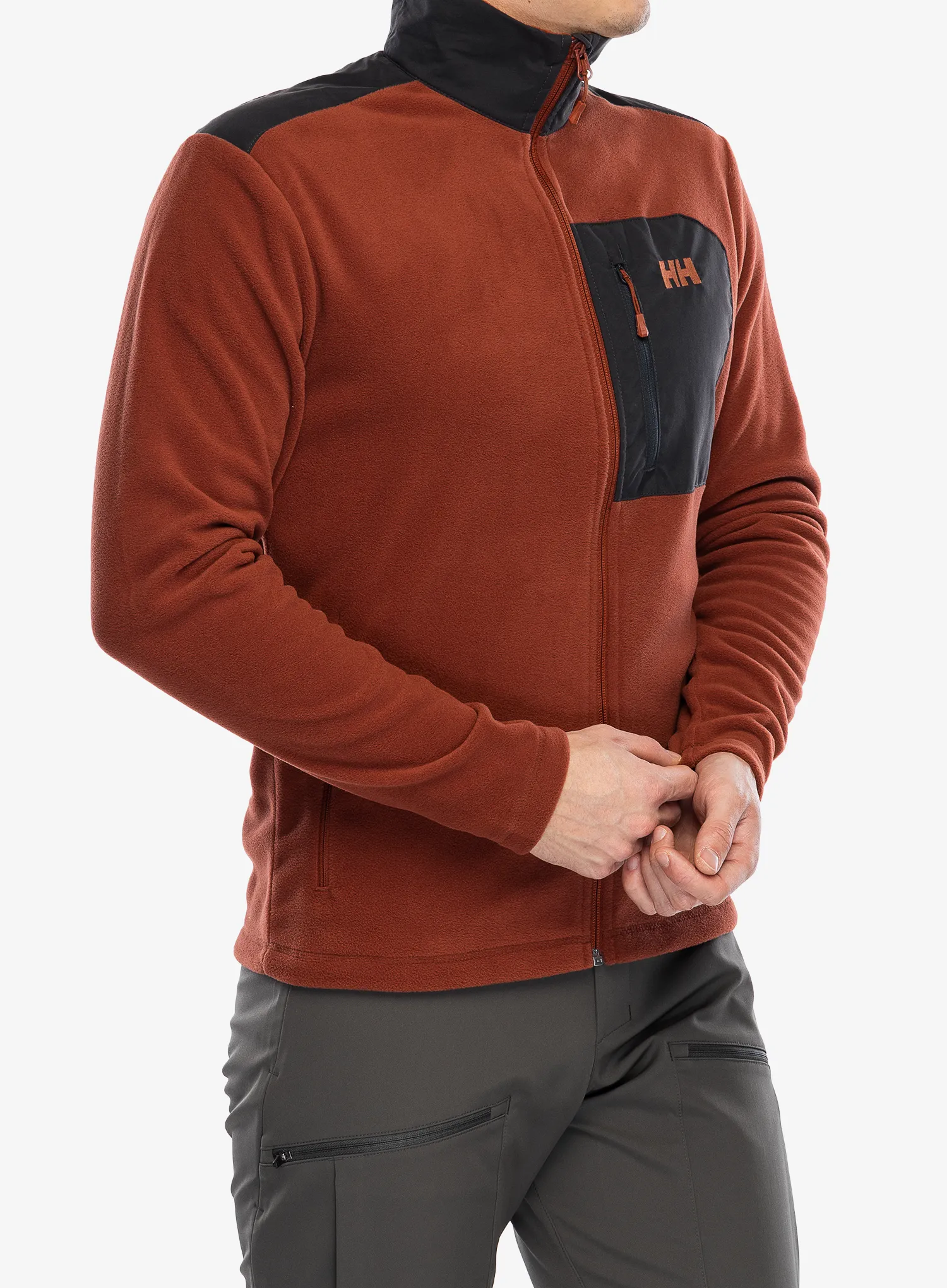 Dukserica s patentnim zatvaračem Helly Hansen Daybreaker Block Jacket - iron oxide