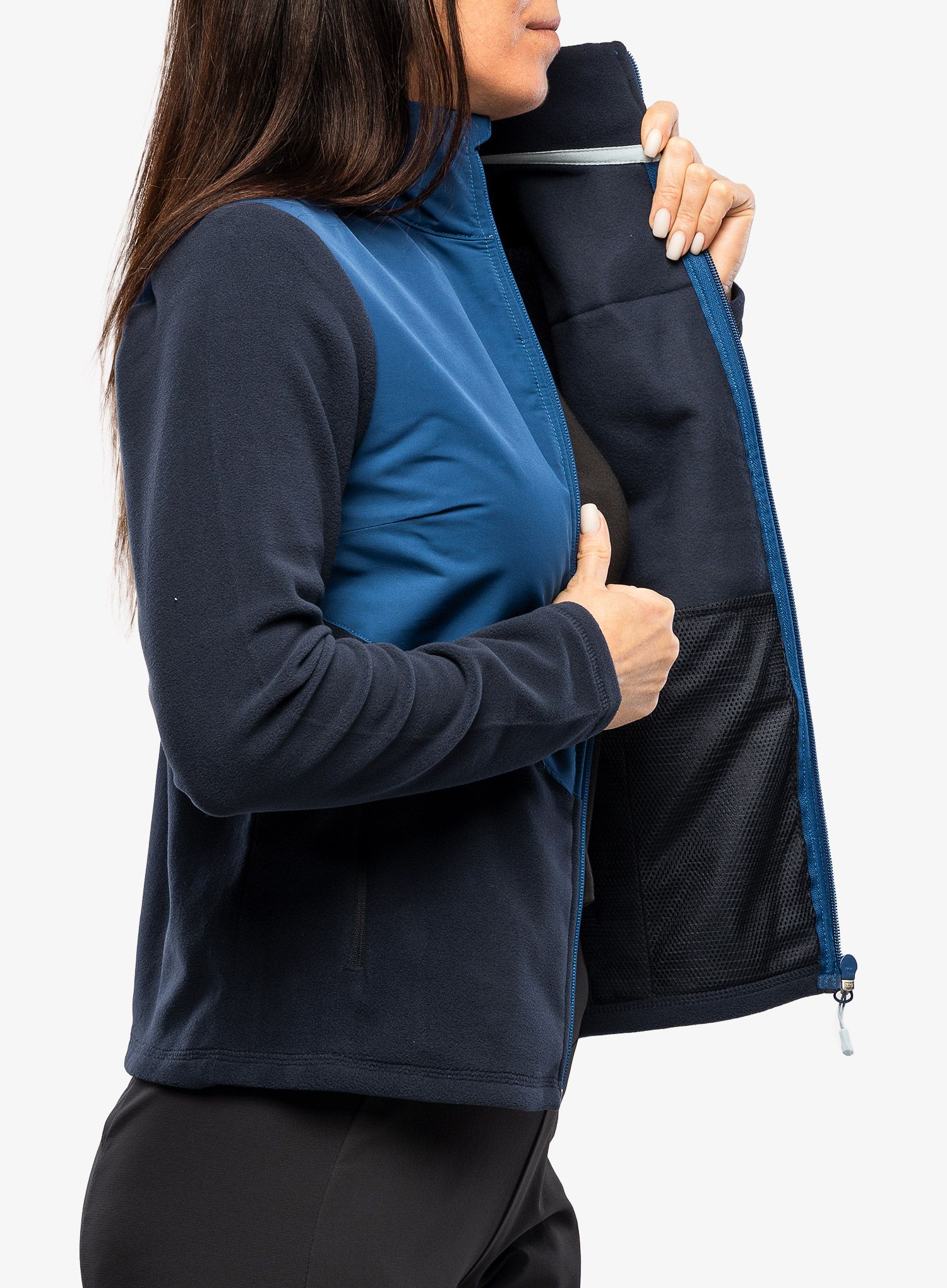Ženska dukserica od flisa Helly Hansen Daybreaker Block Jacket - navy