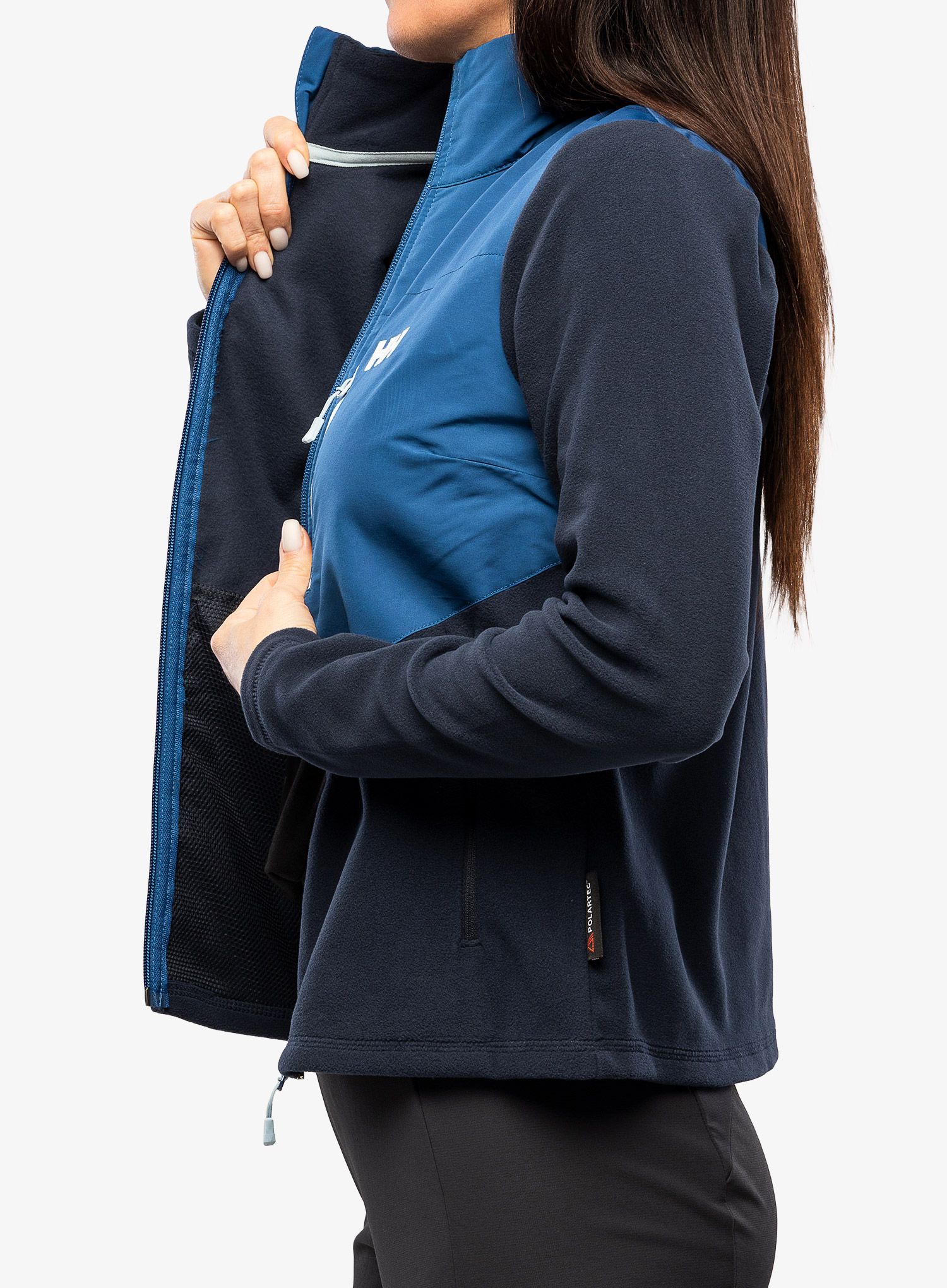 Ženska dukserica od flisa Helly Hansen Daybreaker Block Jacket - navy
